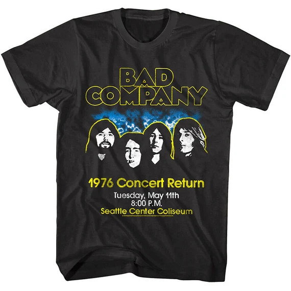 Bad Company Concert Return Cotton Black S-5XL T Shirt All Size CM472