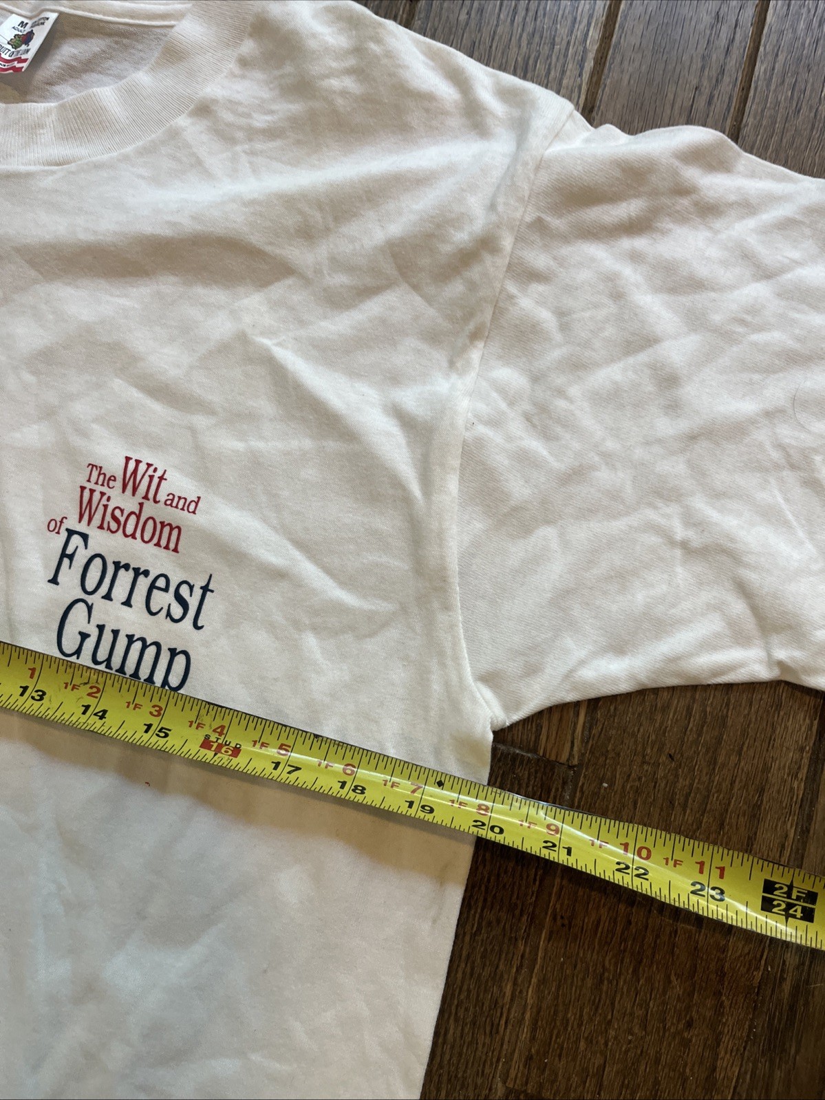 NWT -Vintage Forrest Gump- The Wit And Wisdom Tshirt Double Sided Medium