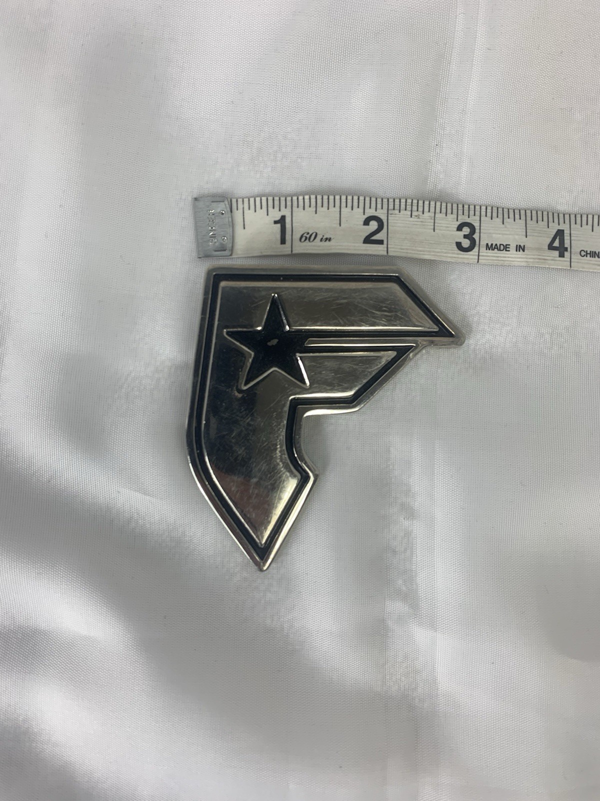 Vintage Famous Stars and Straps Sliver/Black Belt Buckle