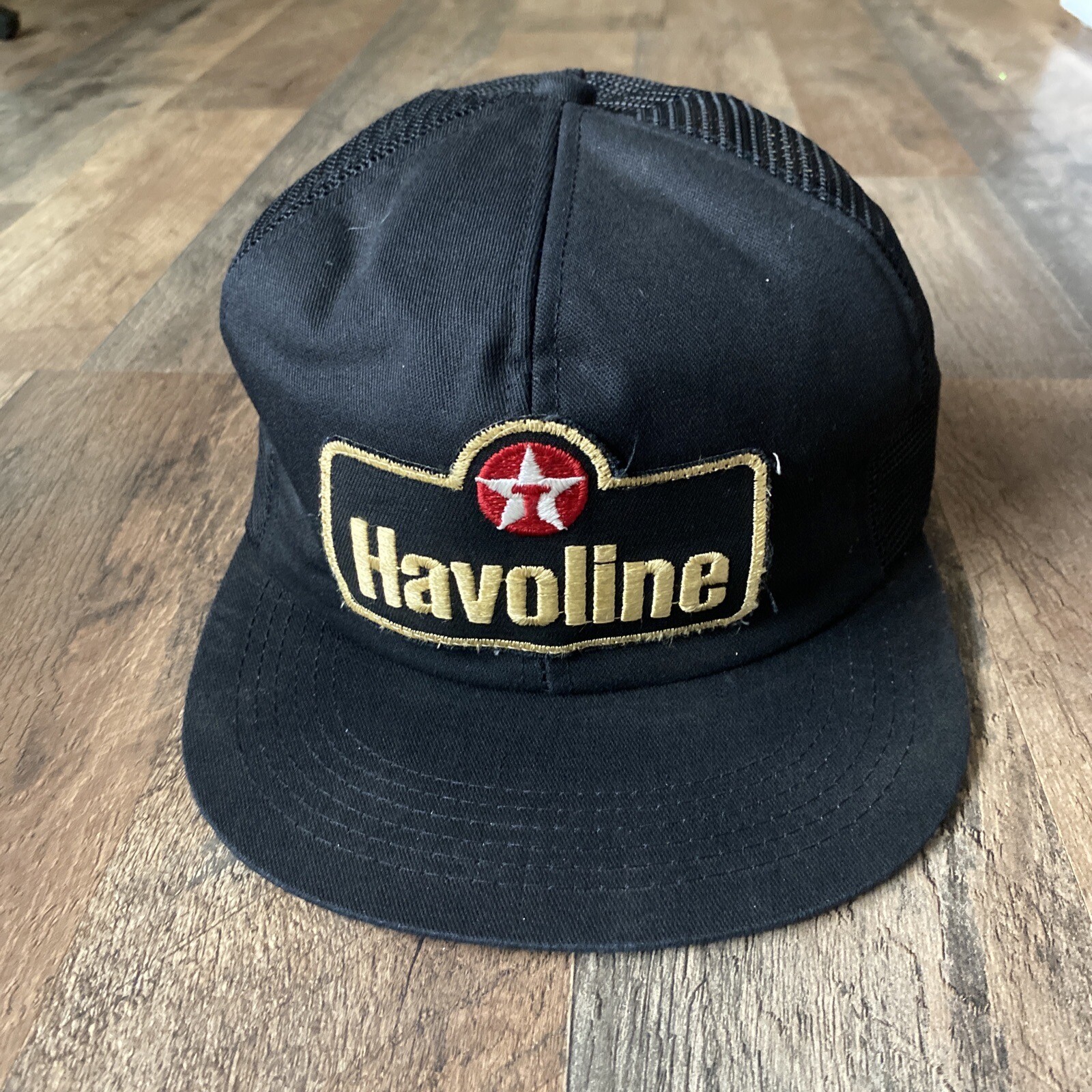 Vintage 1980’s Texaco Havoline Oil Patch SnapBack Trucker Hat Made In USA