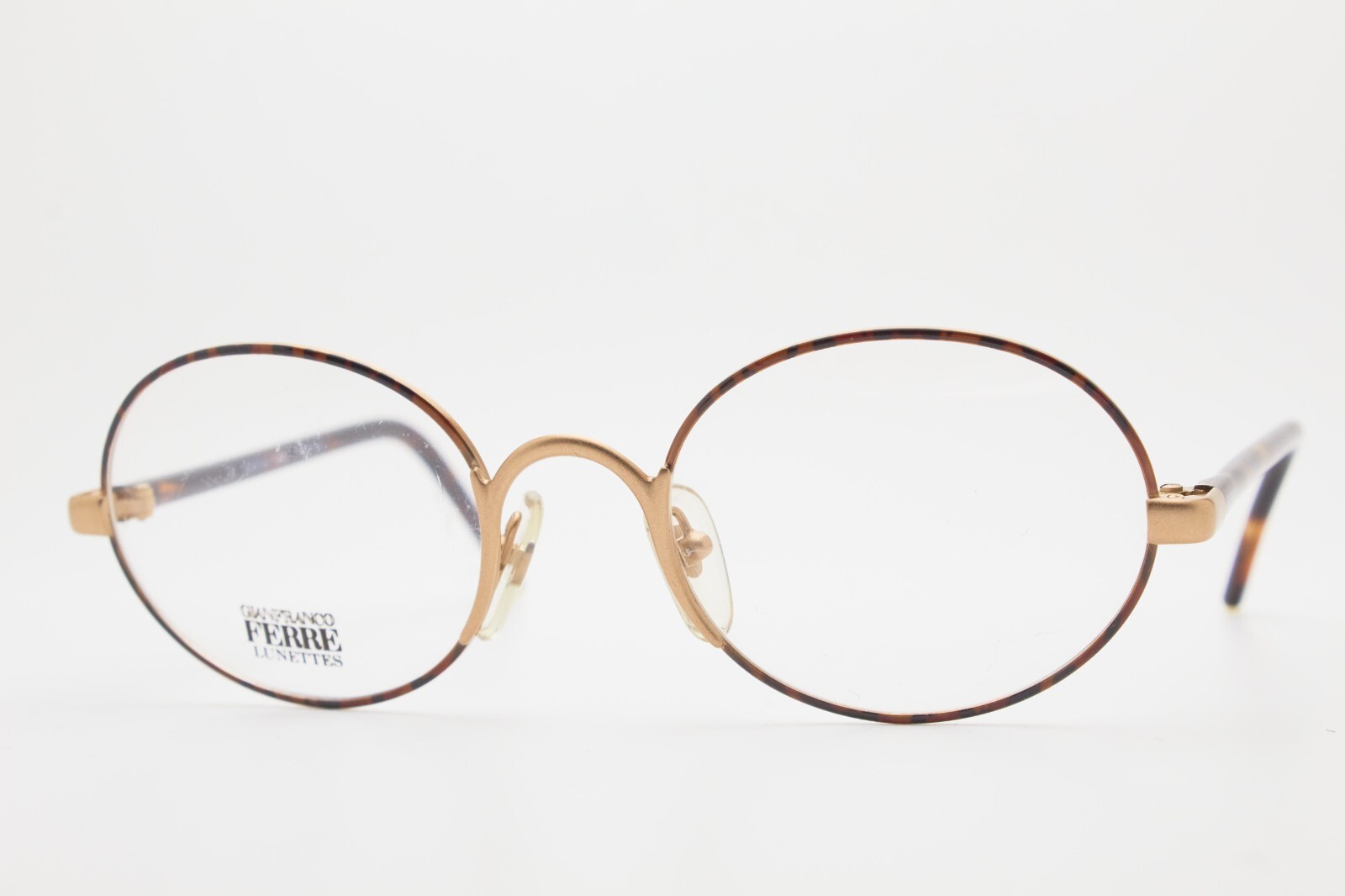 Vintage GIANFRANCO FERRE Slim Metal Oval Eyeglasses 90s | Office Siren Old Money