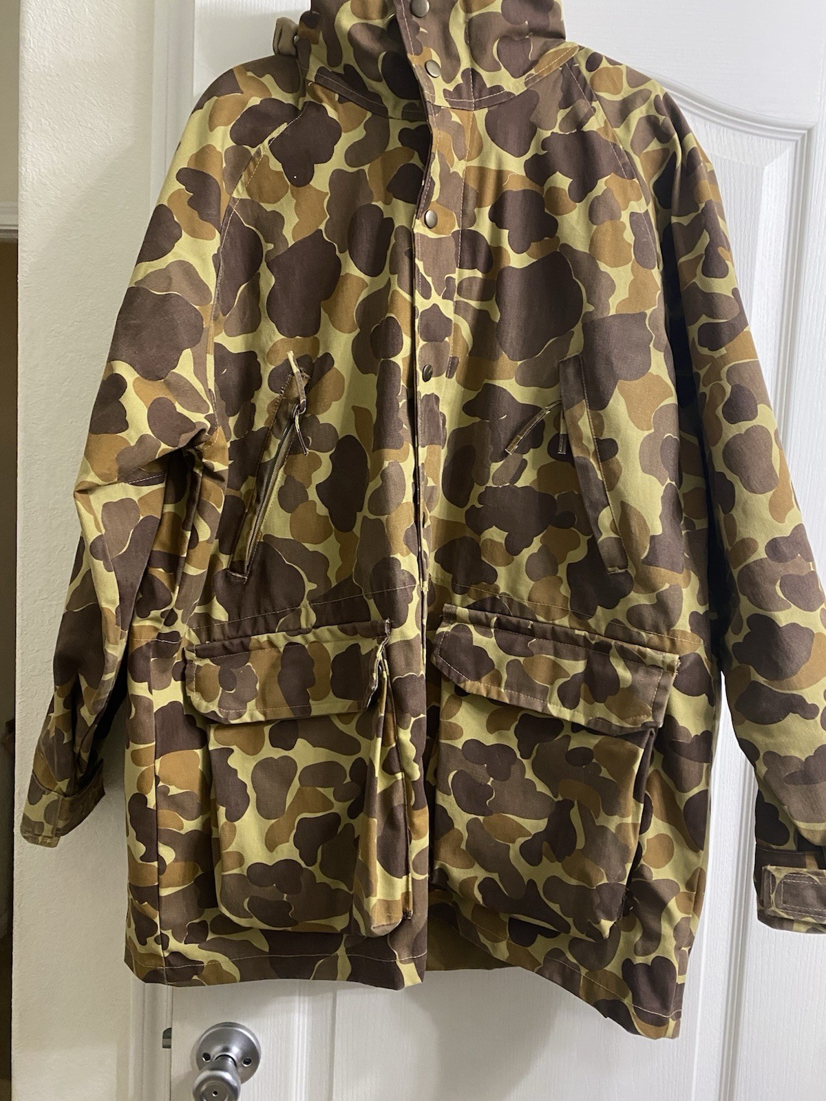 Vintage Mount’n Prairie Duck Brown Camo Hunting Hooded Field Gorpcore Jacket L