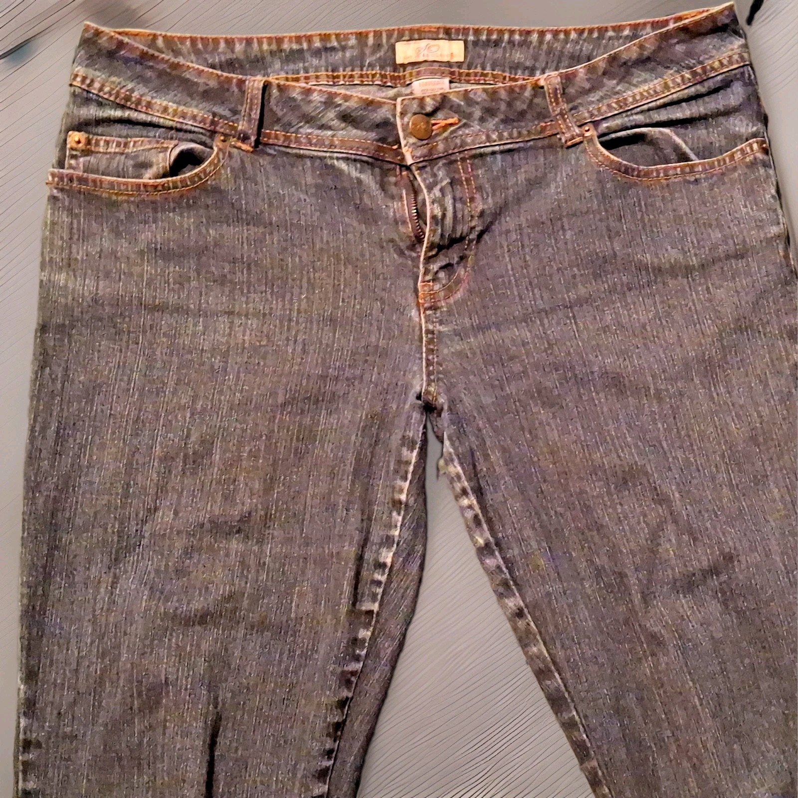 Vintage Y2K Wear It Declare It Juniors Size 13 Bootcut Jeans Embroidered Pockets