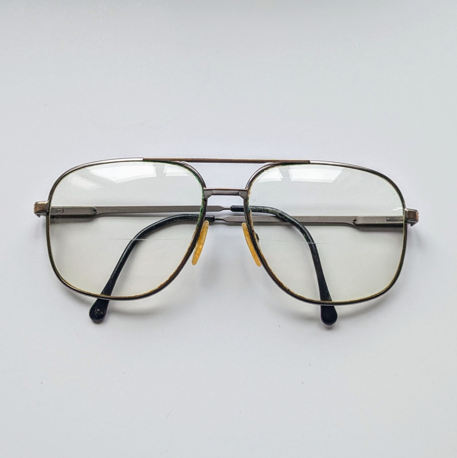 Vintage Berdel Sferoflex Silver / Gold 2 Toned Aviator Frames ONLY