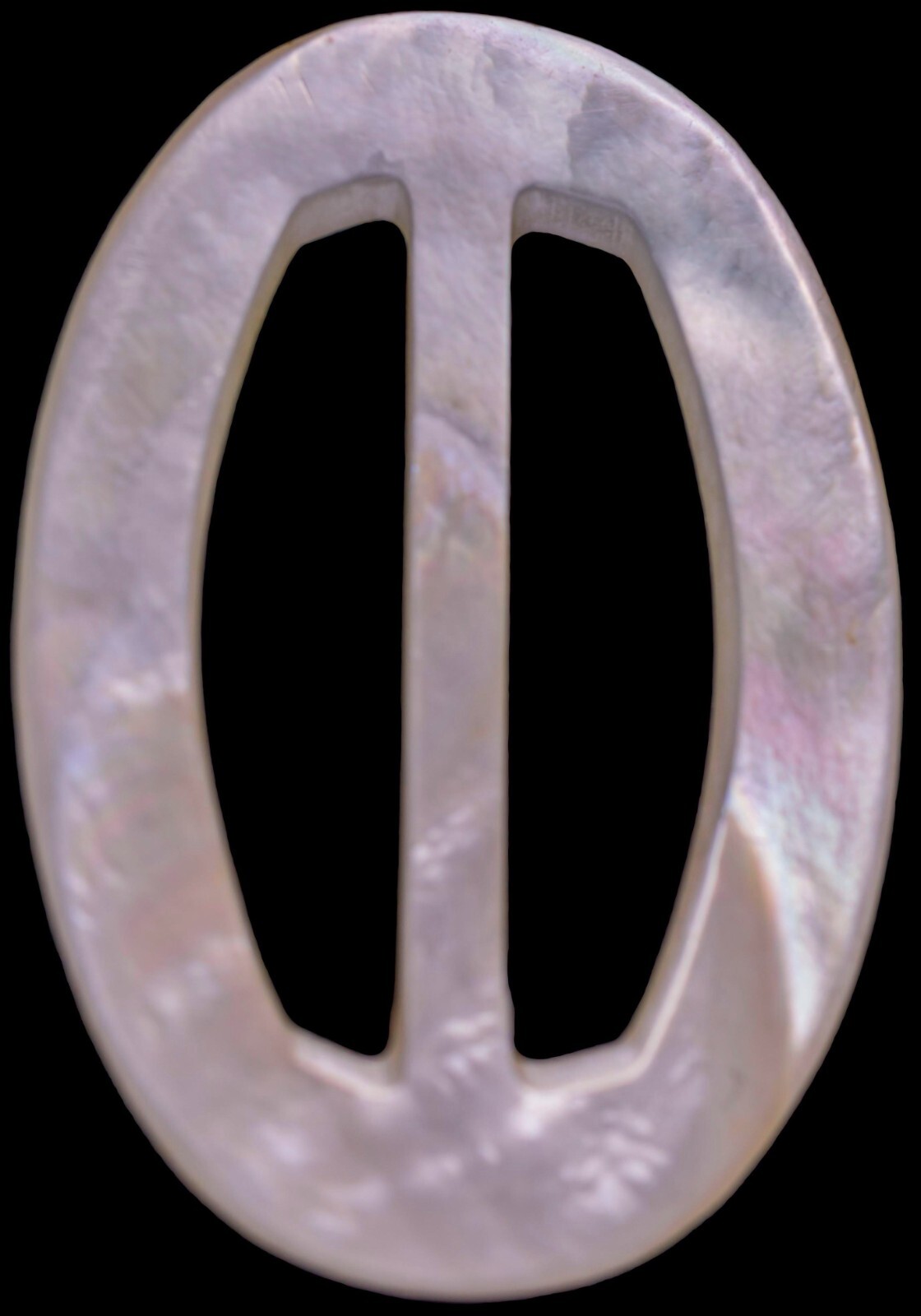 #2 Vintage Abalone Mother of Pearl Oval Buckle, 1 3/8” x 2”