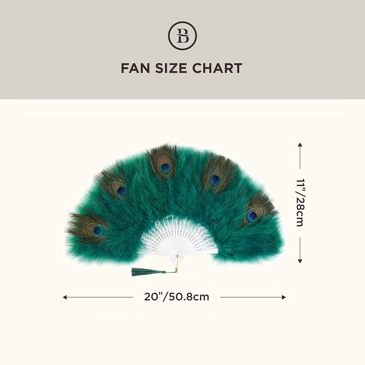 Marabou Feather Fan 20S Vintage Folding Fan Flapper Hand Fan