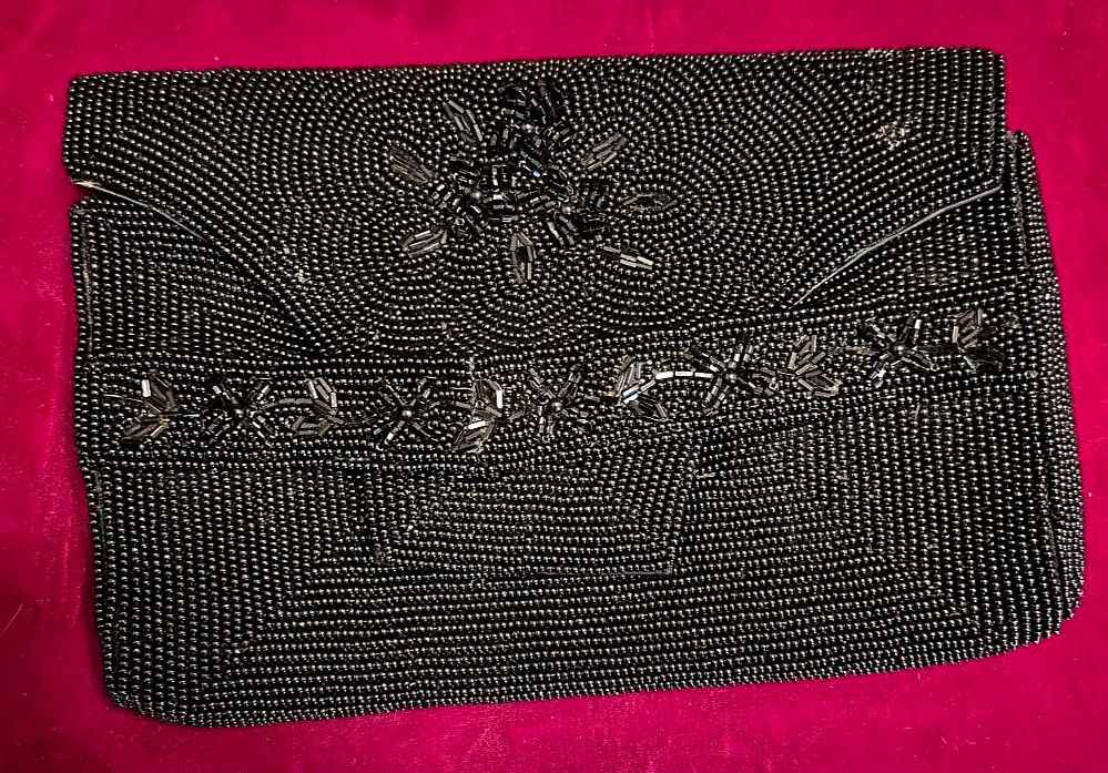 Vintage JAPAN 1960s Beaded Clutch – Evening Wear, Fold Over, Classy