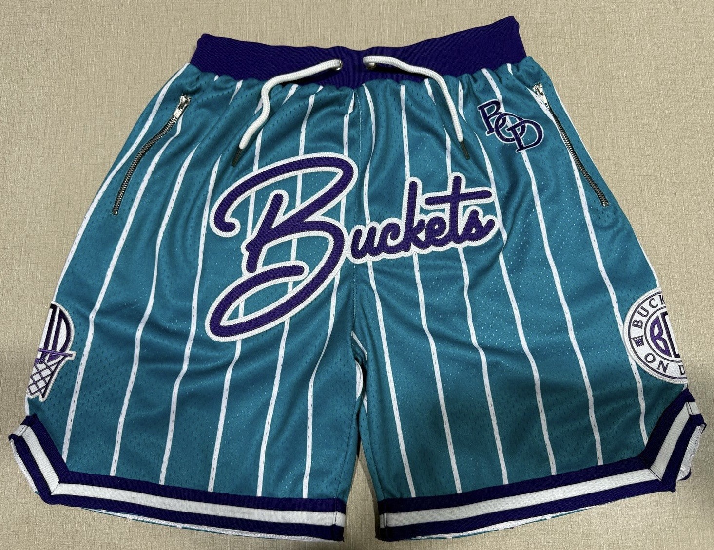 Rare! NBA! Buckets On Deck Mesh Basketball Shorts!!