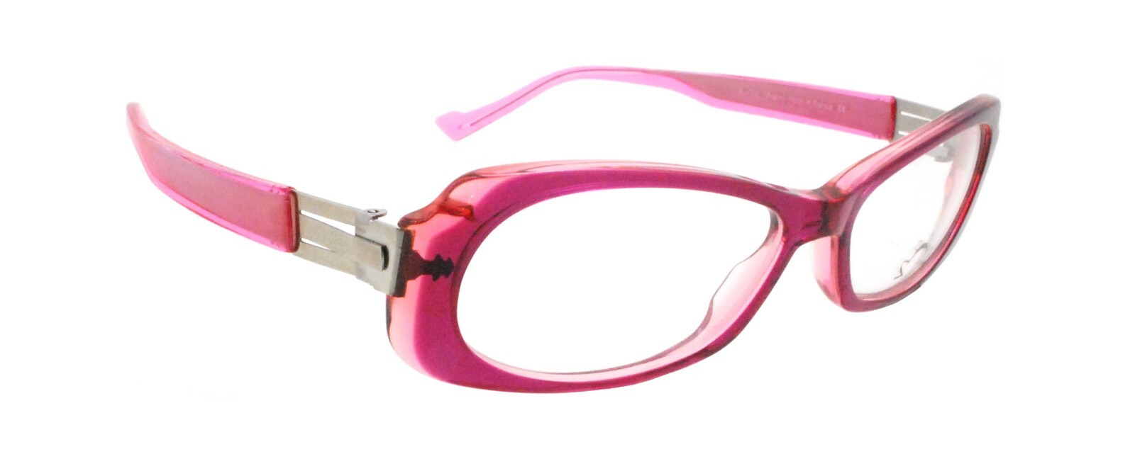 New Authentic Eye’DC V578 009 90s France Vintage Pink Fuchsia Plastic Eyeglasses