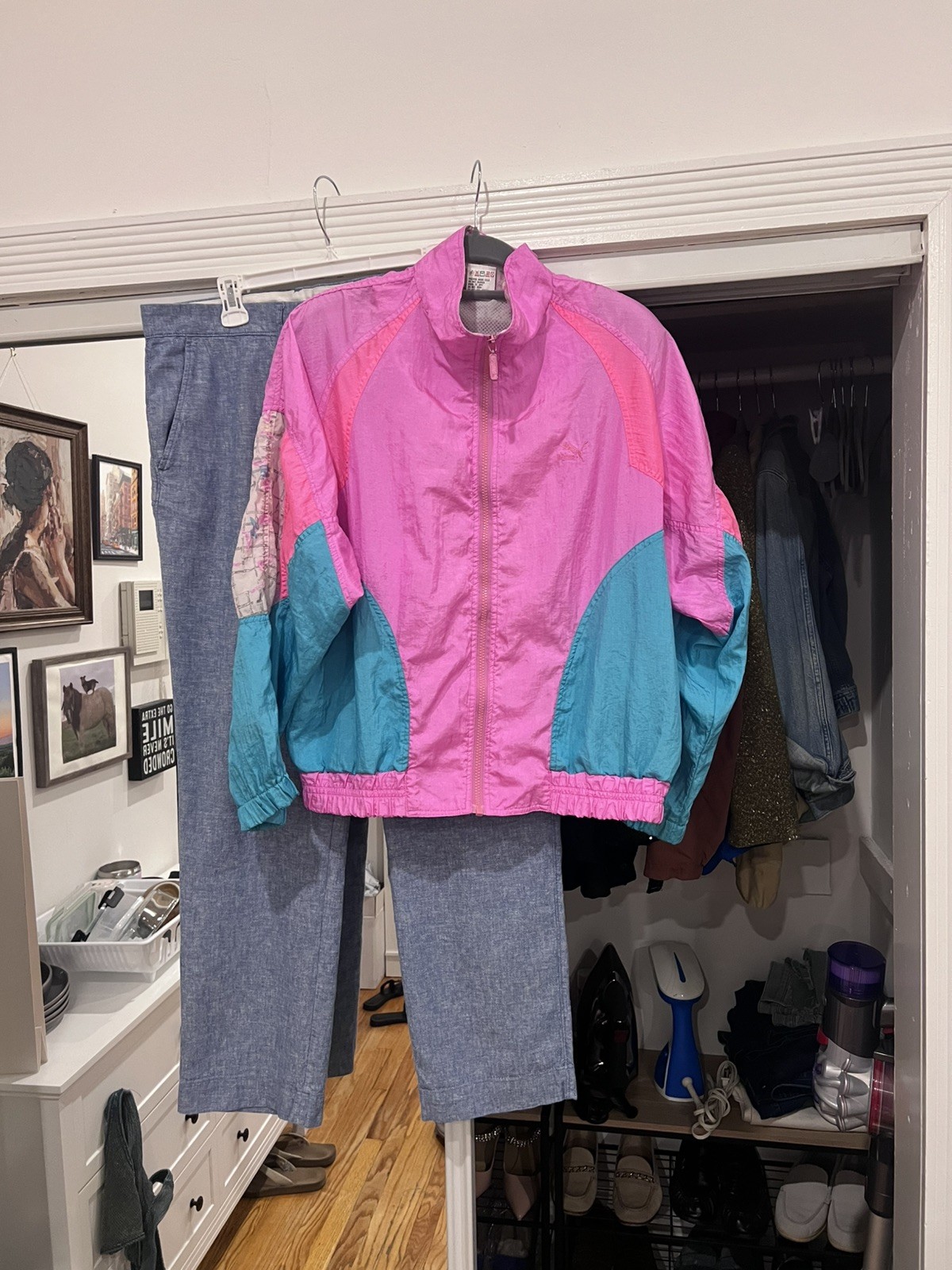 PUMA MMQ Macht’s mit Qualität jacket size L, vintage Y2K, Windbreaker Colorblock