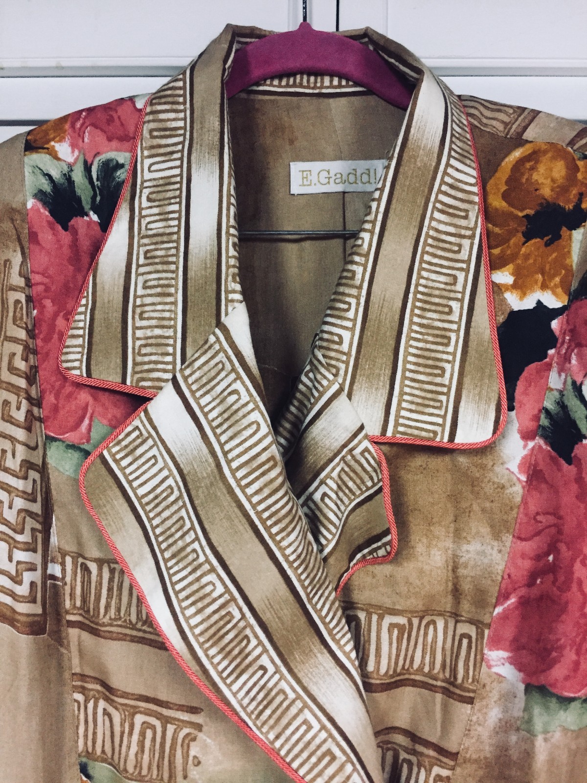 RETRO 80s 90s Jacket Blazer Women’s E GADD! FLORAL SIZE 12 USA
