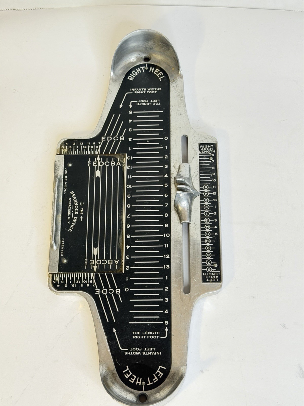 The Genuine Brannock Brand Device Made In The USA Foot Measuring Infant Child