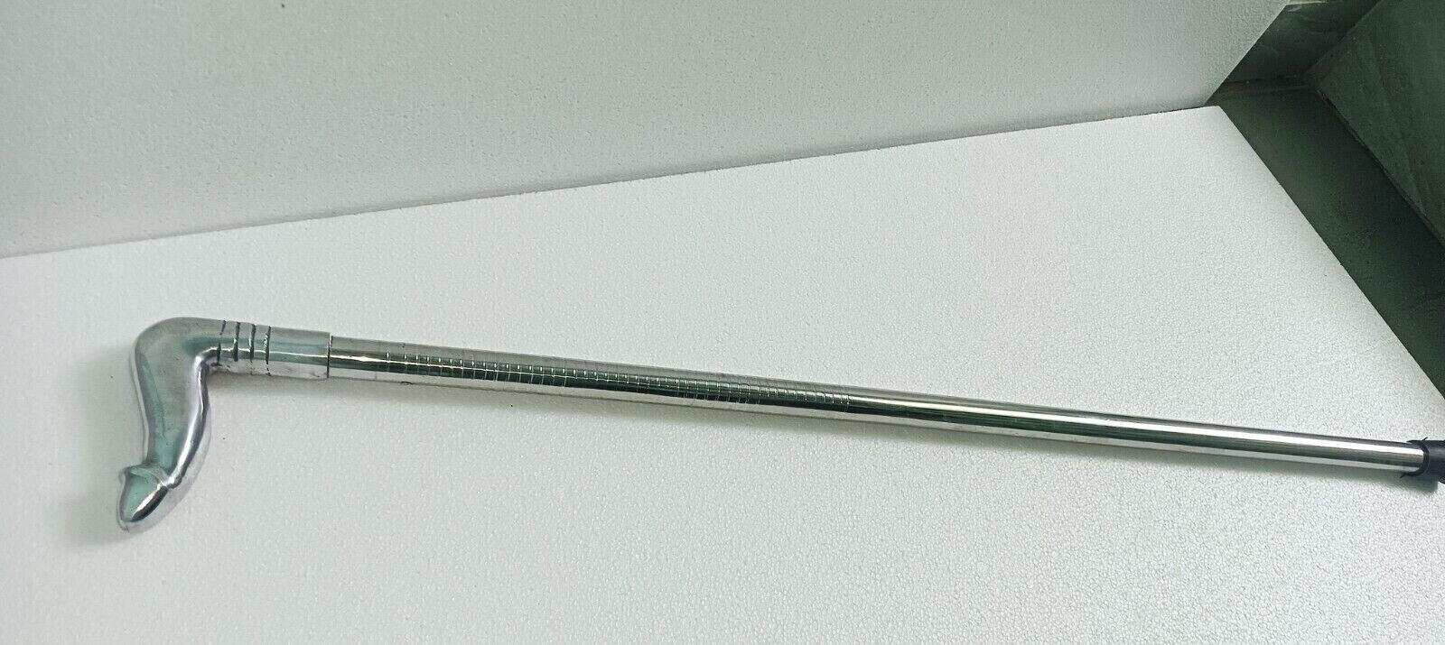 Antique Finished Penis Head Handle Stainless Steel Tactical Walking Stick Cane I