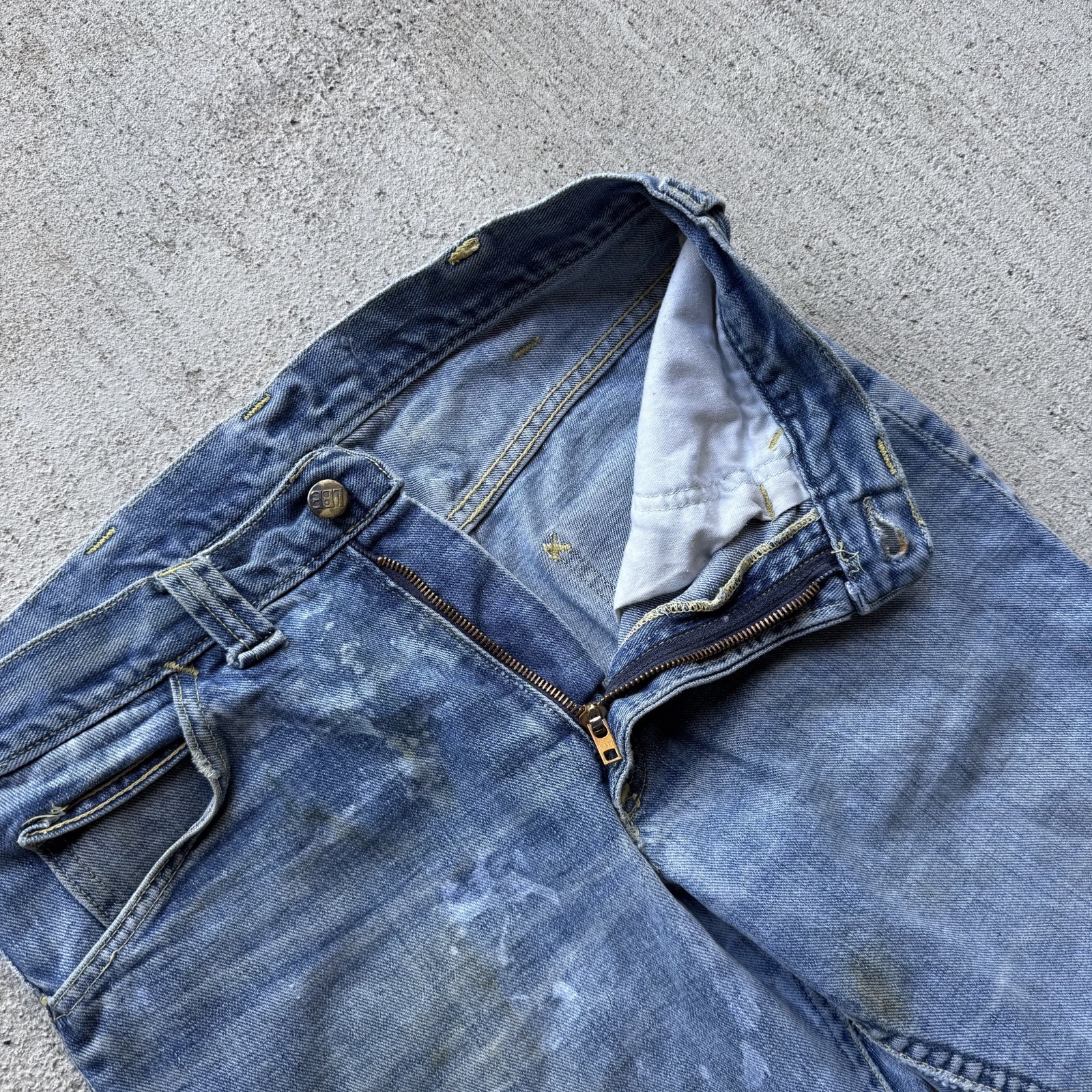1960s/70s Distressed Lee Leens Flare Jeans 30×29