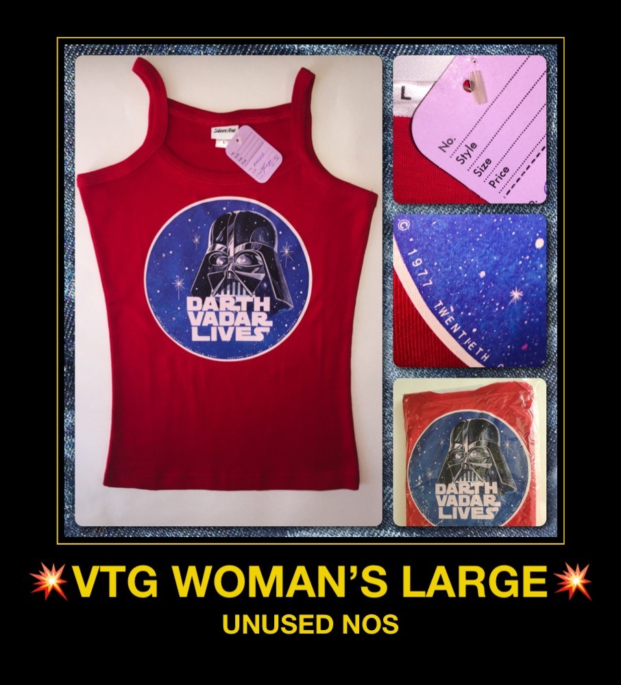 vTg 77 ORIG Star Wars Disney DARTH VADER IV New Hope Anakin ANH T-Shirt womans L
