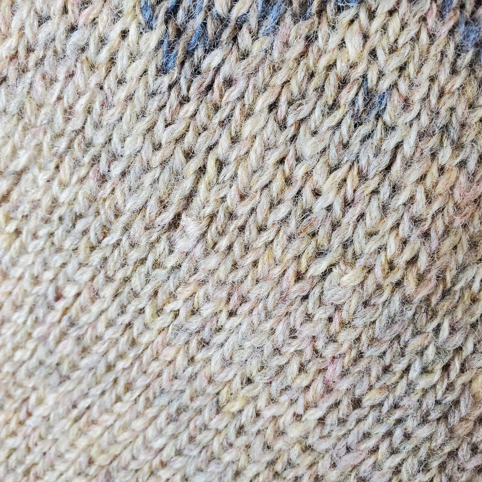 The Clever Shepherd Pure New Wool Sweater Beige, Cream, Pink Patterned