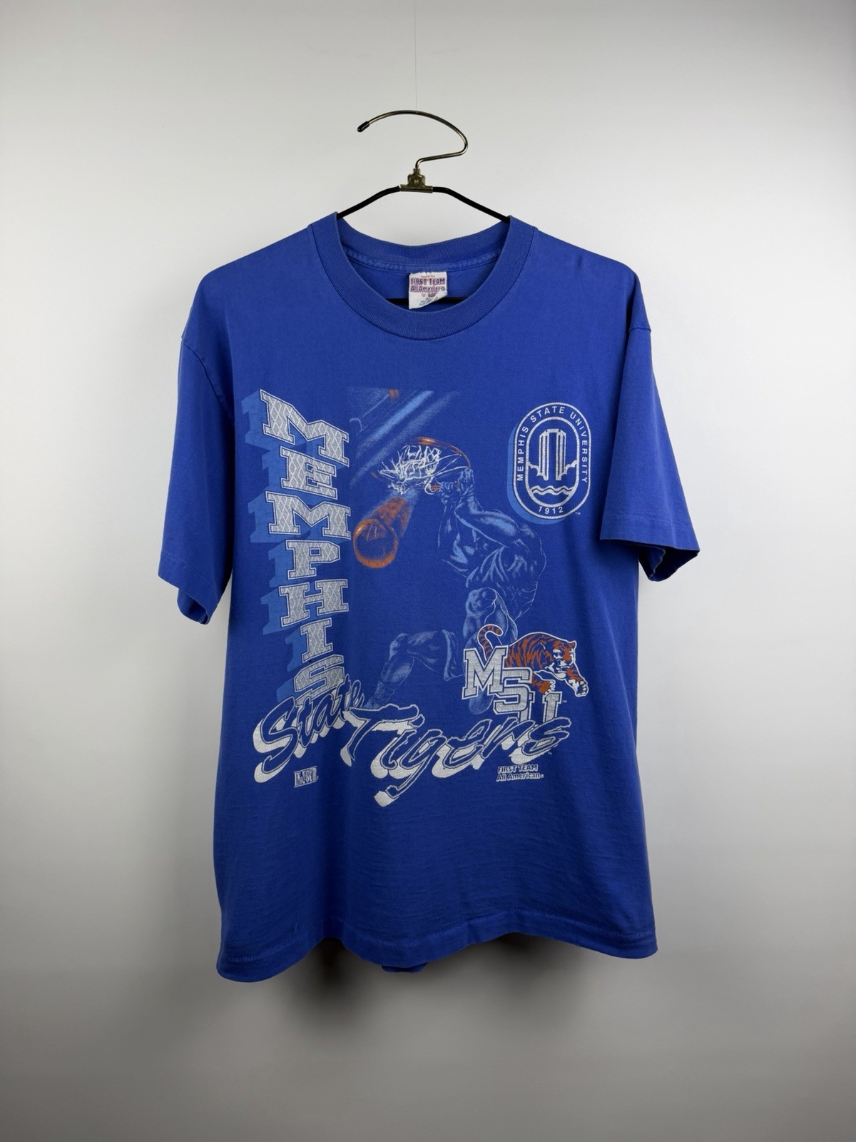 Vintage 90’s Memphis State University Tigers In Your Face Rare Shirt XL 23×30