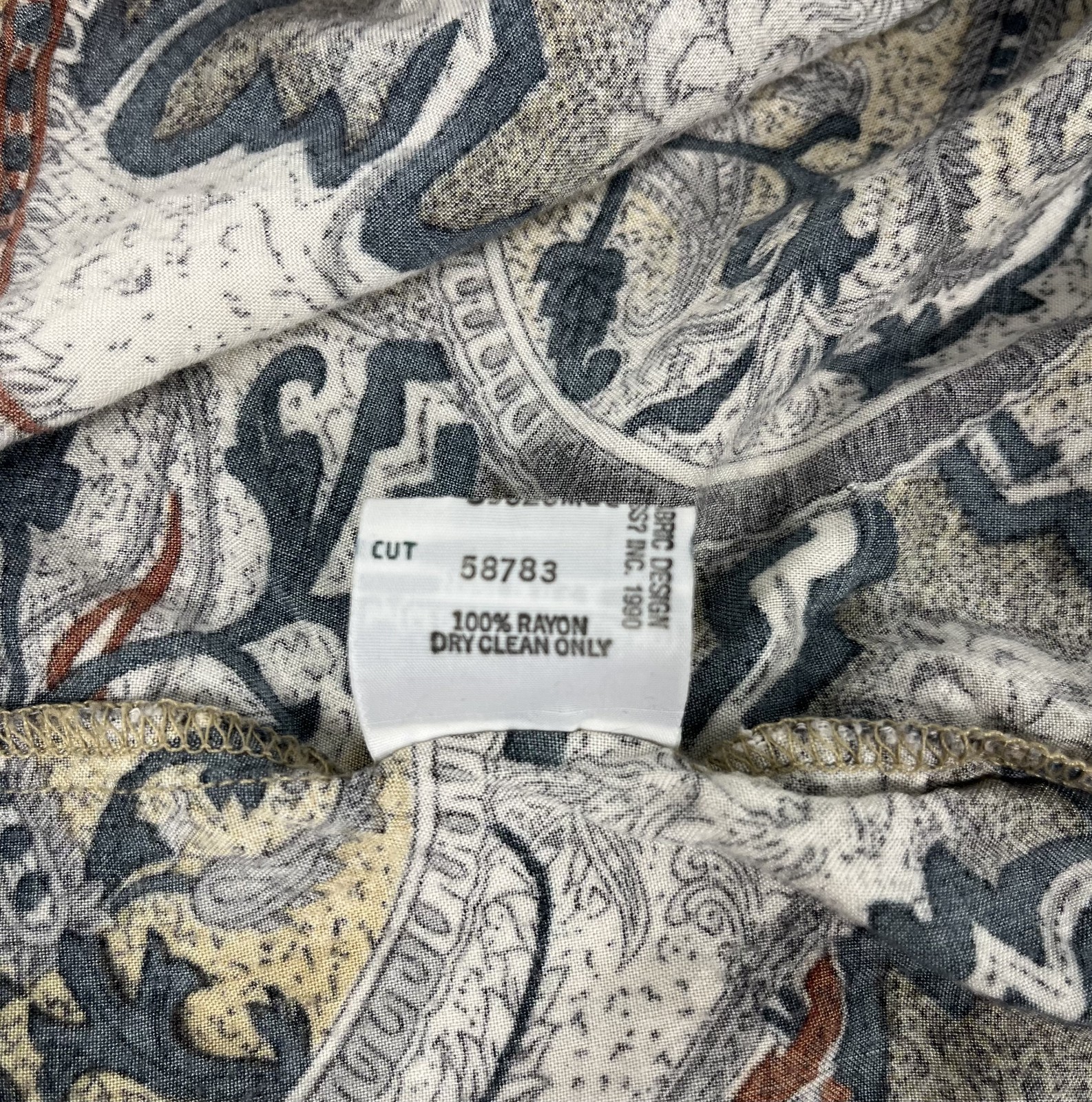 1980s Vintage GUESS Rayon XL Single Stitch USA Georges Marciano sharp
