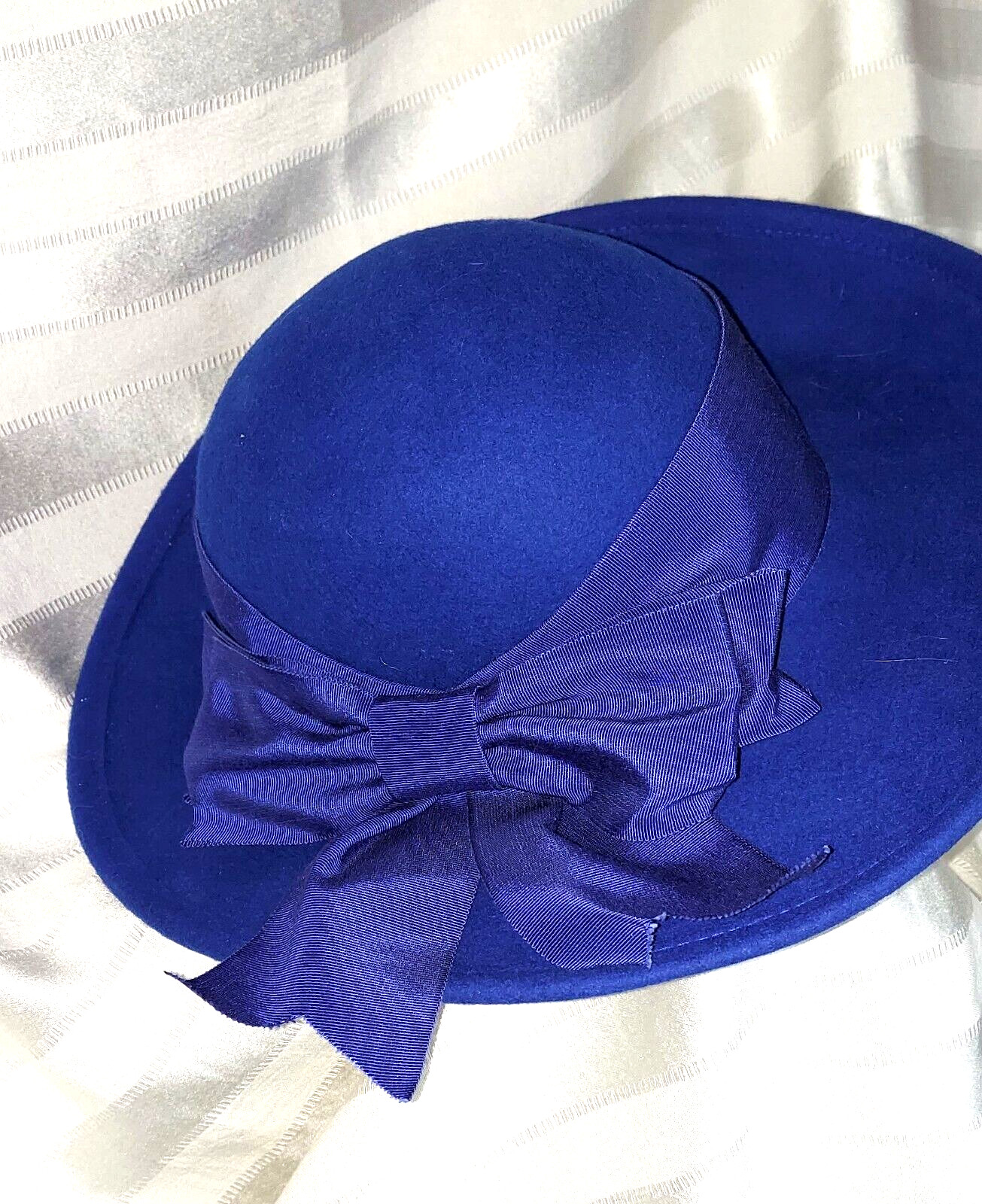 Charming Vintage Royal Blue Church/Derby Hat by Sonni San Francisco
