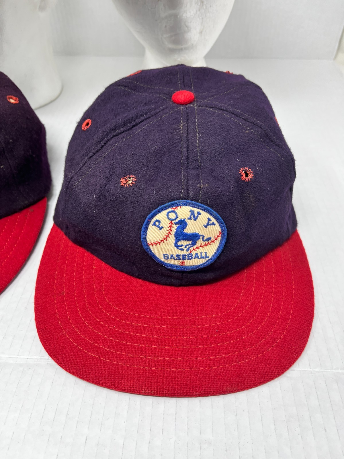 50s Baseball Cap Youth Local Boosters Pony League La Mirada Ca. By FunKap Wool