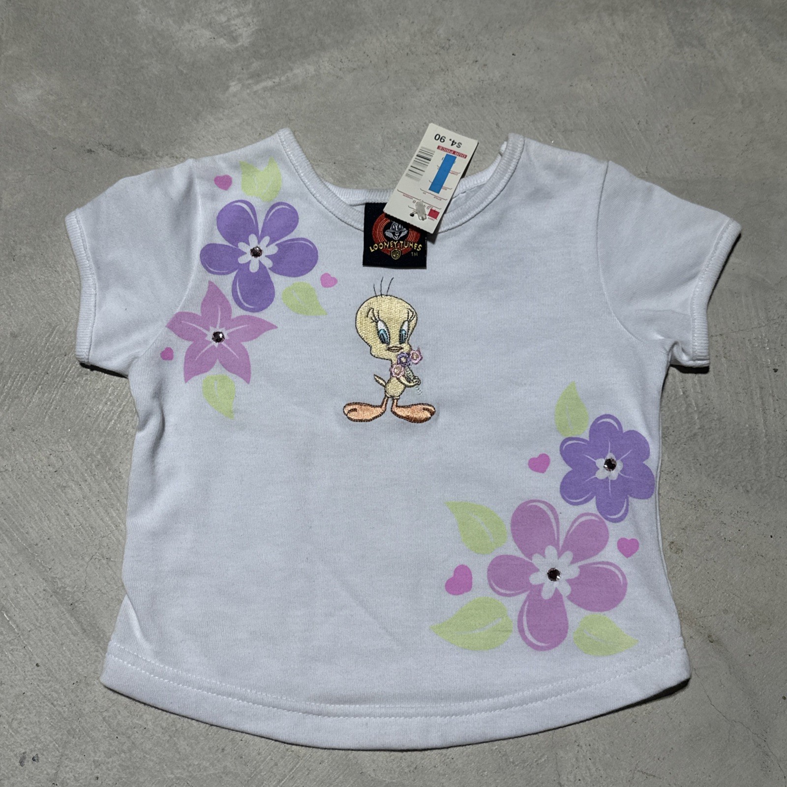 VTG NOS NWT Warner Bros Looney Tunes Tweety Bird T-Shirt KIDS YOUTH BABY SZ 2T