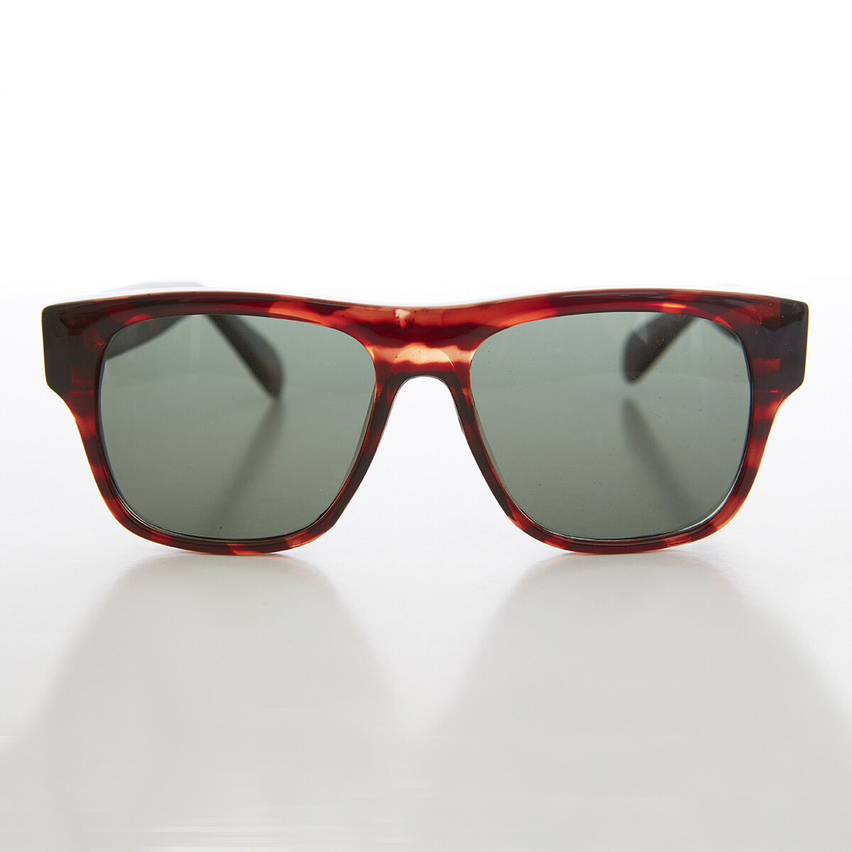 Tortoise Classic Thick Bold Vintage Horn Rim 80s Sunglass – Mustang