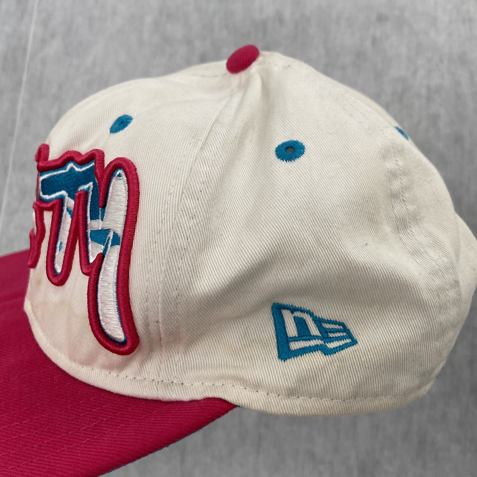 VINTAGE Style New Era DIRTY Snapback Adult Hat Graffiti Pink Blue Cap Men Cotton