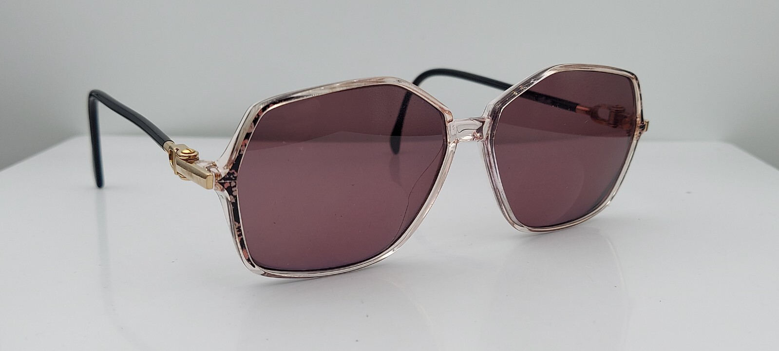 Vintage Silhouette M1766 Pink Translucent Oval Sunglasses FRAMES ONLY Austria