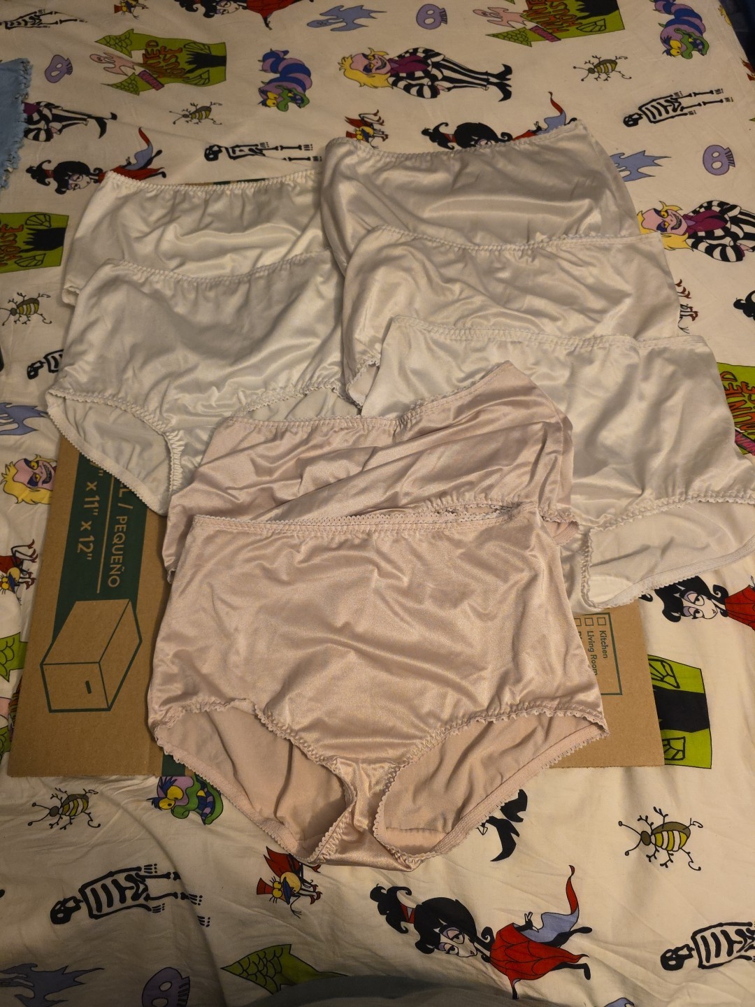 5 Vanity Fair Panties 2XL White&Rose Pink+2 Vassarette Panties 2XL Seepics S3
