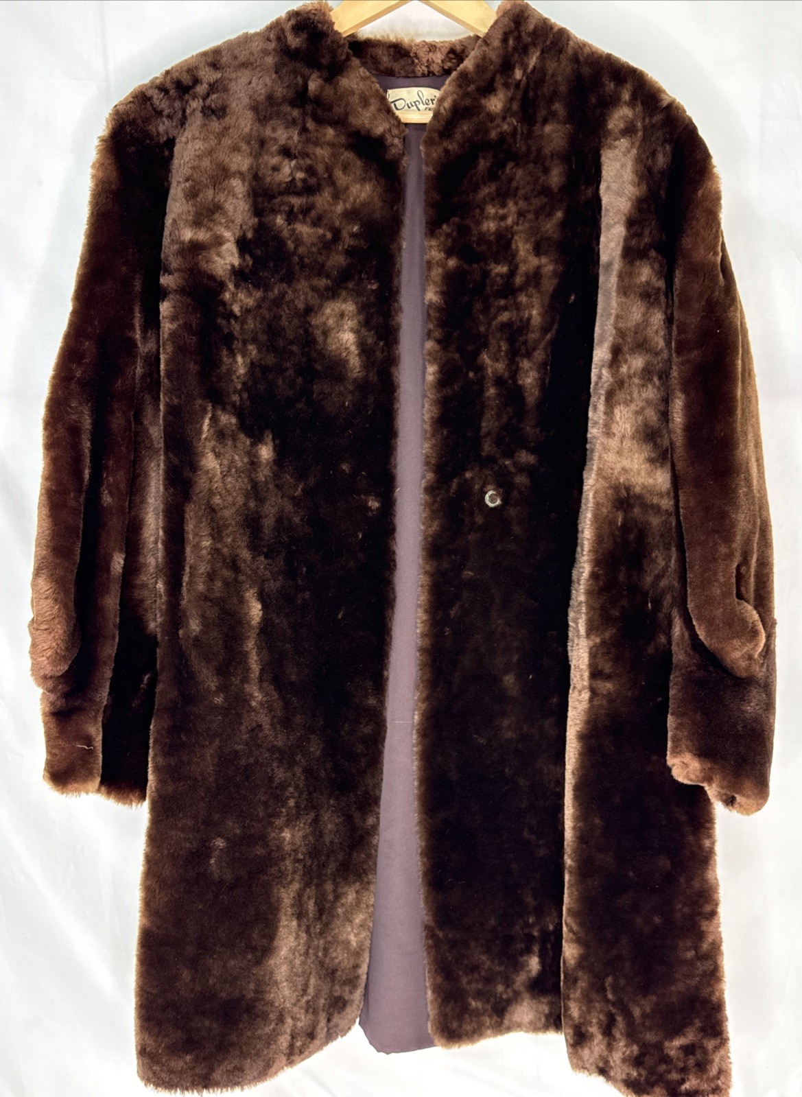 Vintage 40s-50s Genuine Sheared Beaver Fur Coat Duplers Furs Denver New York