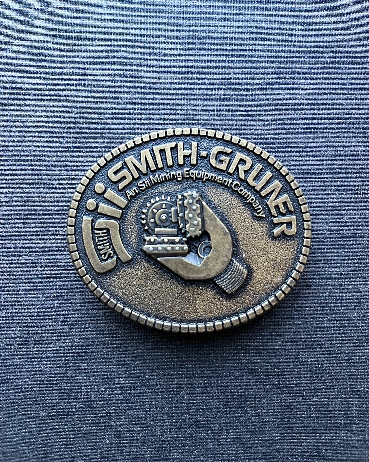 *NOS* VINTAGE 1970s **SMITH-GRUNER** ROCK BITS MINING EQUIPMENT BUCKLE