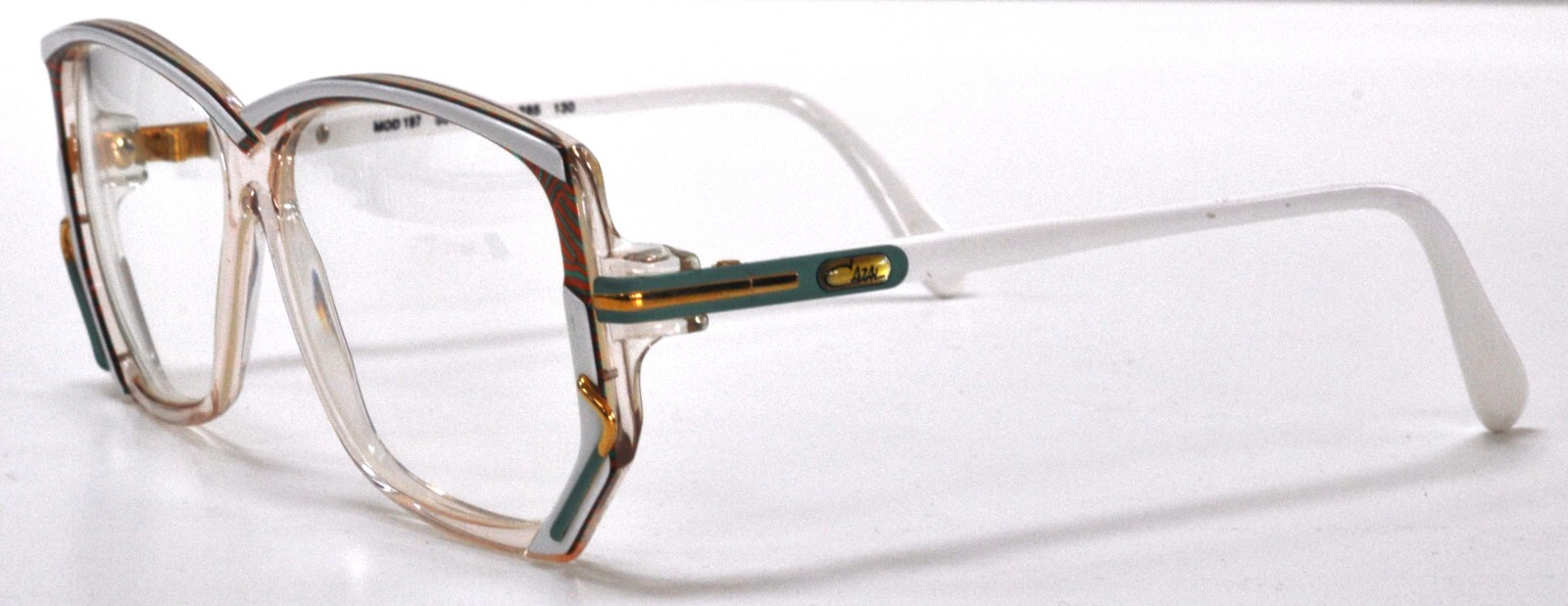 Cazal Vintage Eyeglasses- Ex-Display – Model 197- Col. 285- Gold, White & Aqua