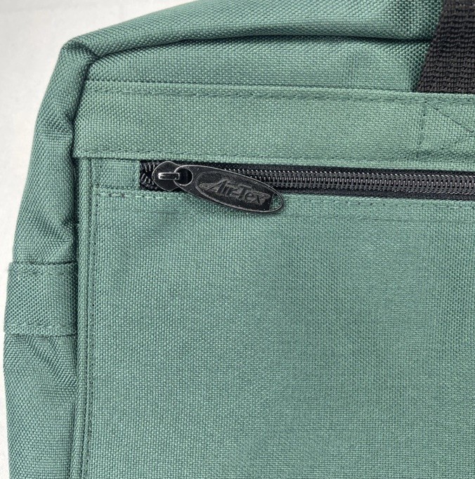 Vintage RARE IBM Air-Tex Canvas Shoulder Messenger Laptop Computer Bag 90s Green