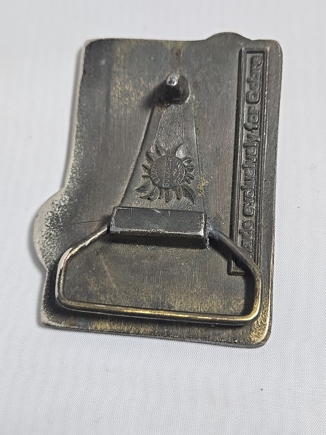 Vintage 70’s CB Radios Cobra Buckles Belt Buckle Golden Made In Usa