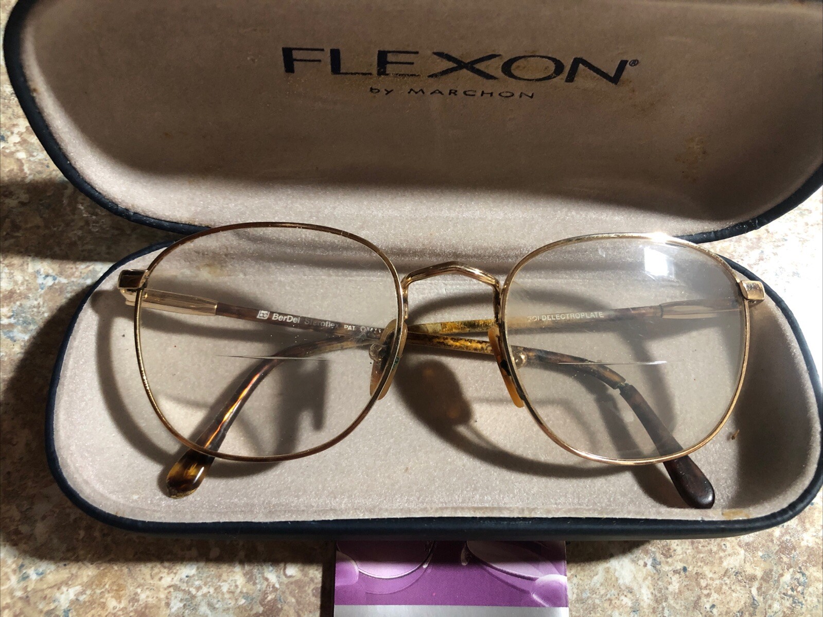 Vintage BerDel Steroflex Eyeglasses 52[]20 with Original Case + Brochure
