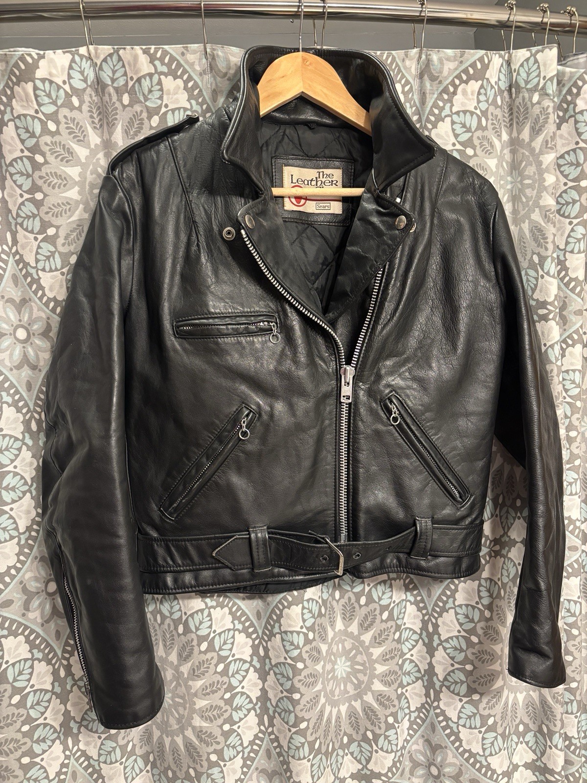 Vintage 70’s Sears The Leather Shop Motorcycle Ramones Jacket Womens 14* READ