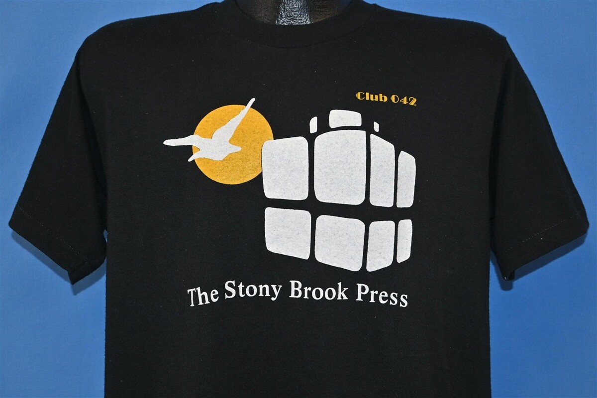 vintage 80s CLUB 042 STONY BROOK PRESS HUNTER S THOMPSON QUOTE t-shirt LARGE L