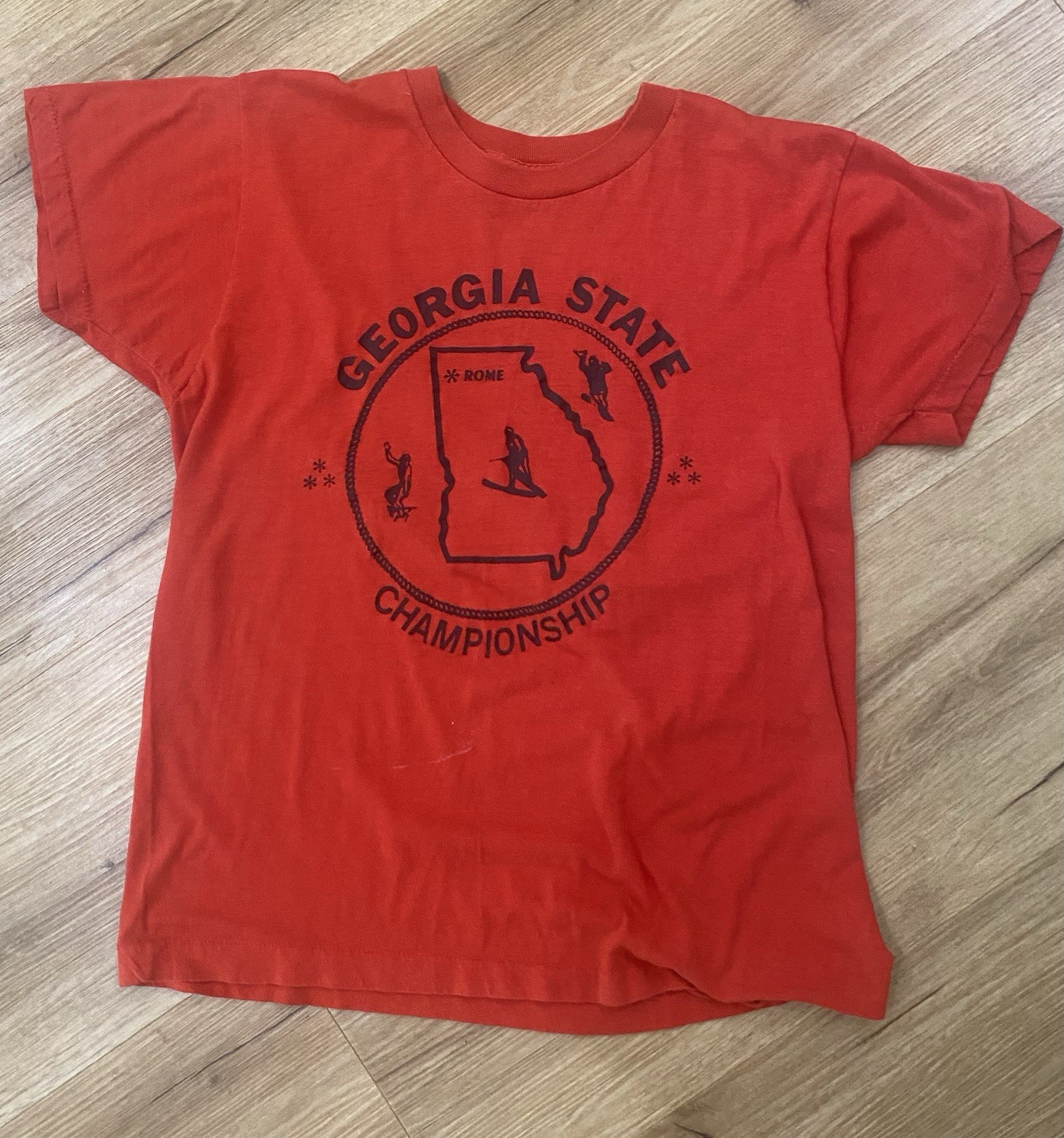 1980s Georgia State Championship T Shirt Single Stitch Tee / Men’s S/M