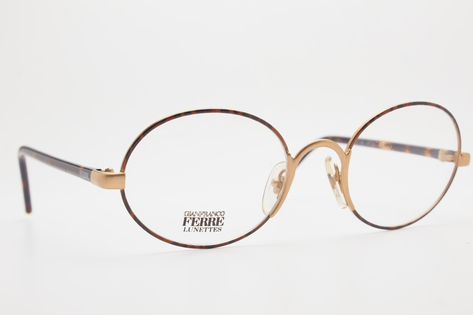 Vintage GIANFRANCO FERRE Slim Metal Oval Eyeglasses 90s | Office Siren Old Money
