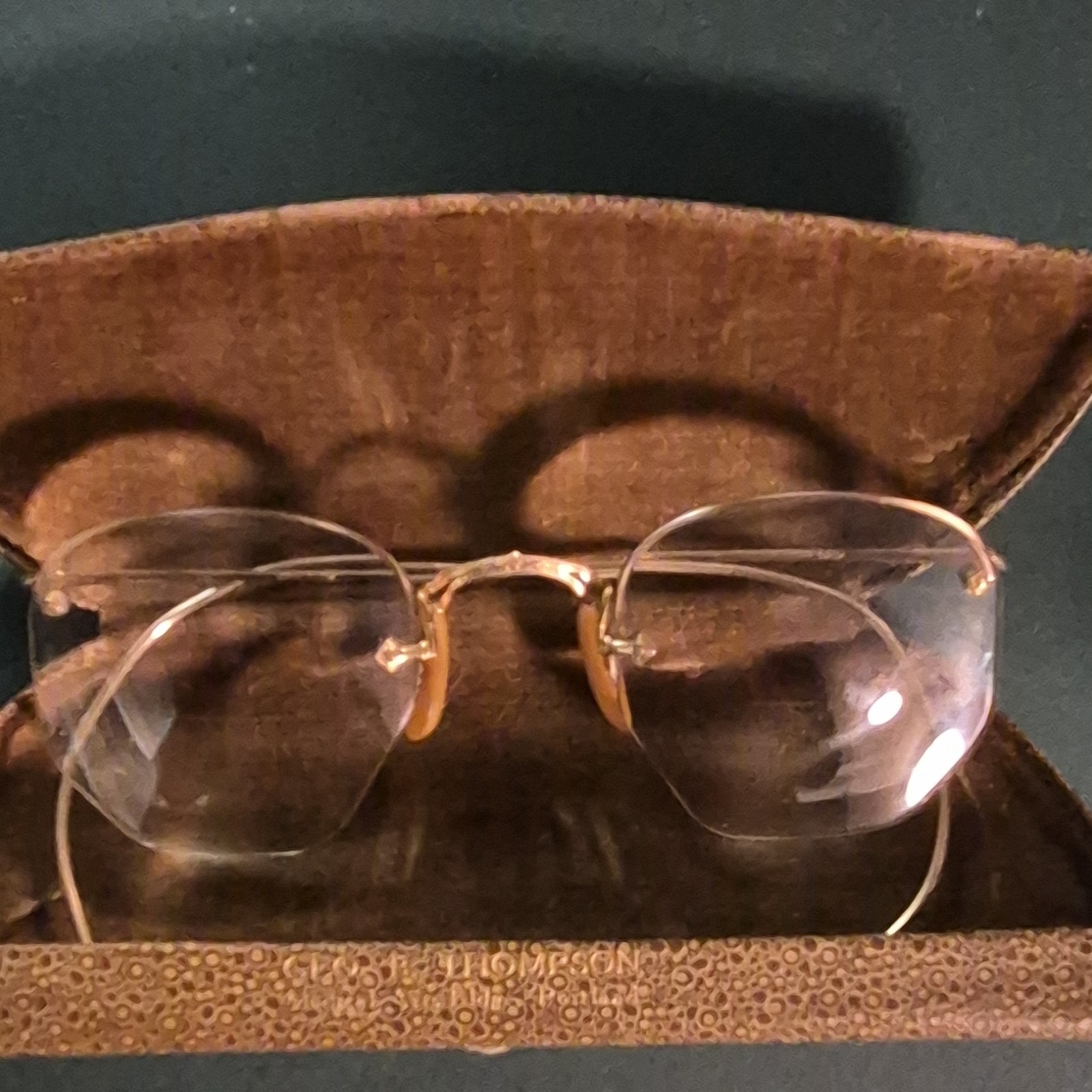 AO Rimless Wire Rim Gold Filled Eyeglasses Art Deco 1940s 1/10-12K GF