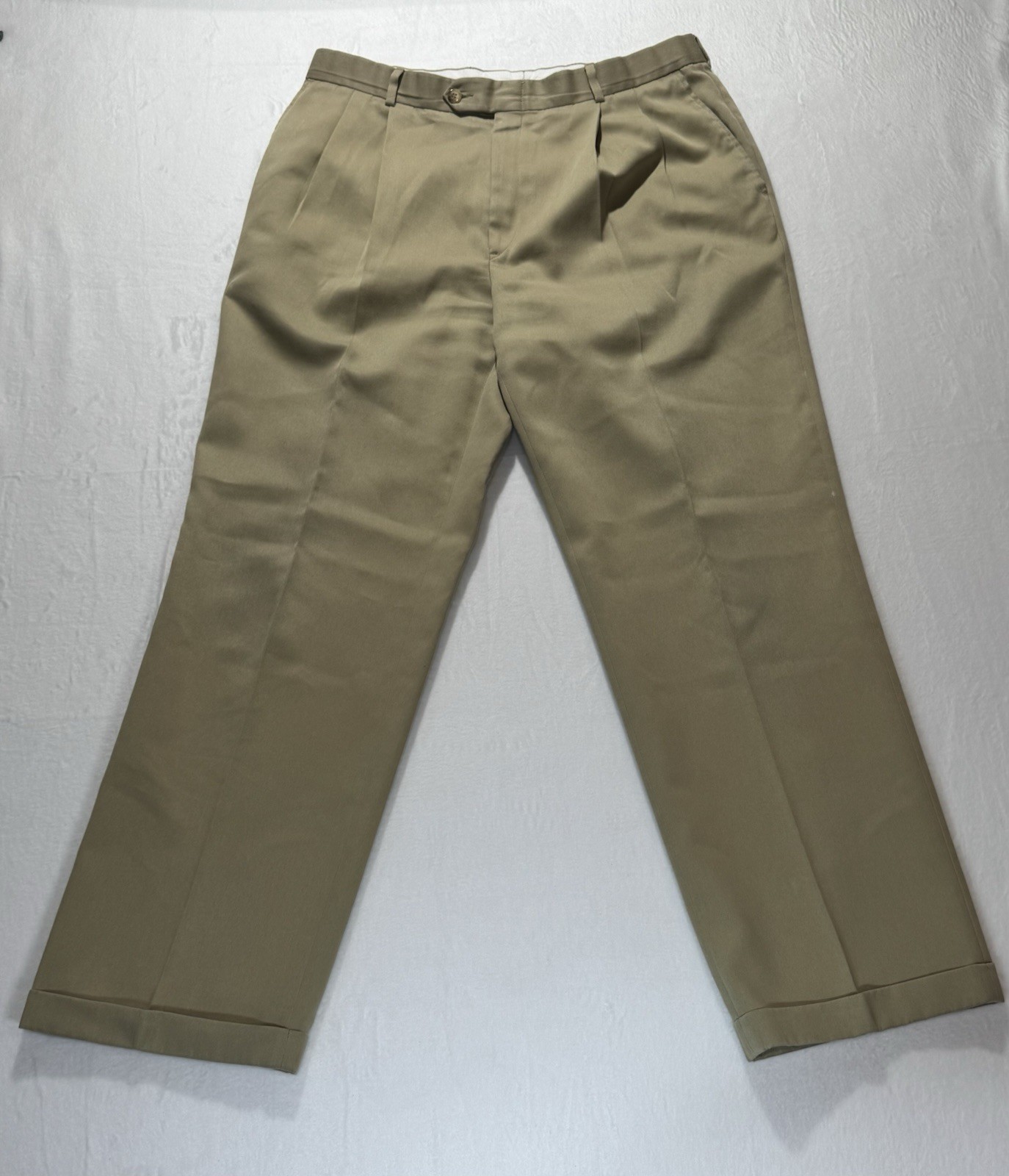 Vintage Patrick James Purveyor To Gentlemen Khaki Slacks Cuff 36×30 Excellent