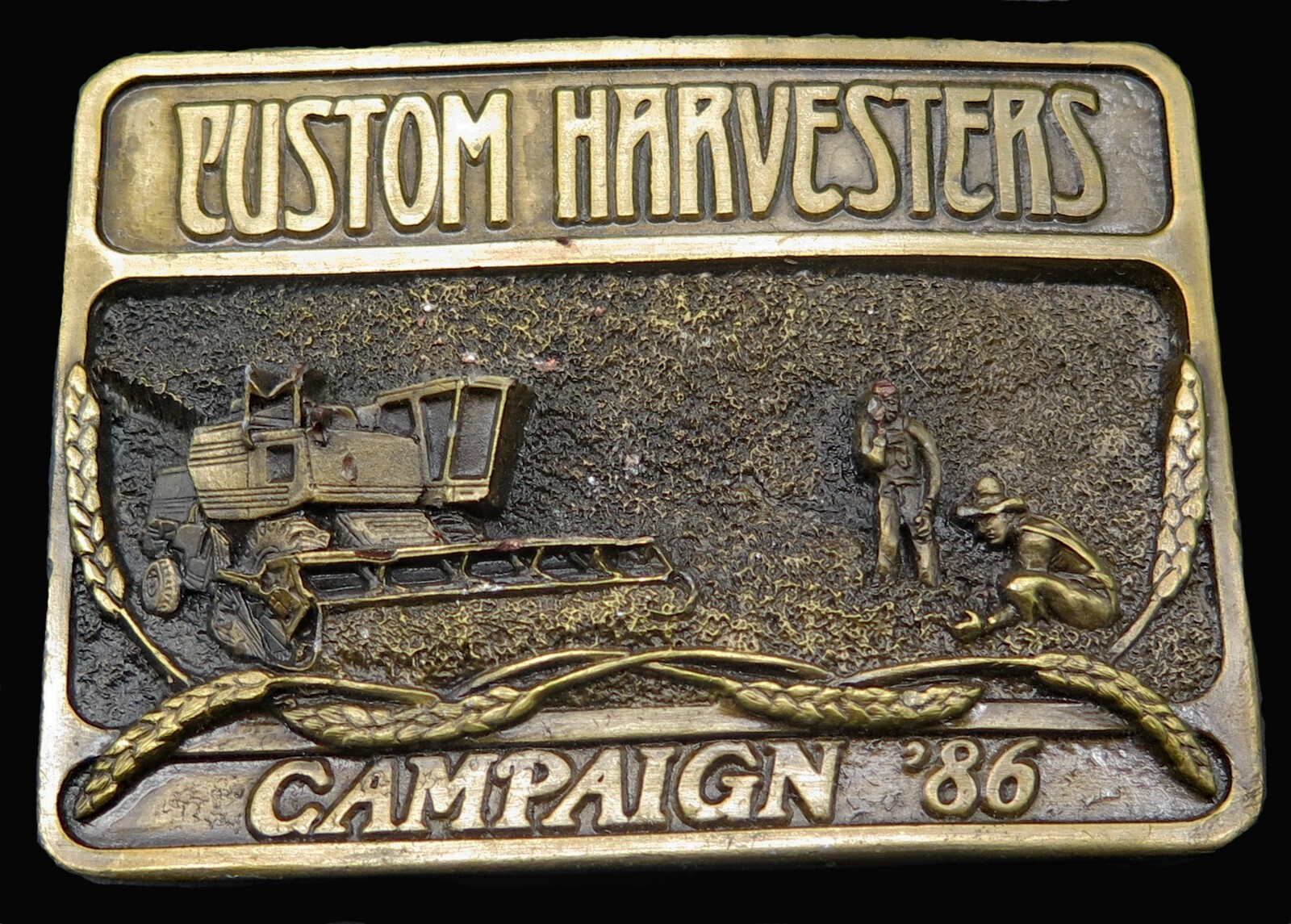 Custom Harvesters Farming Agriculture Vintage Belt Buckle