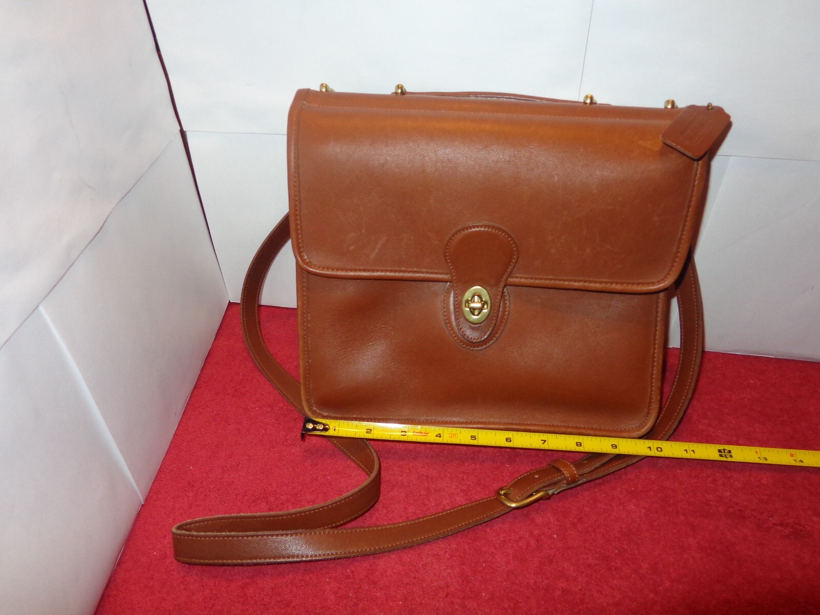 VINTAGE LEATHER COACH HANDBAG PURSE REMOVABLE SHOULDER STRAP MADE USA # Z 197