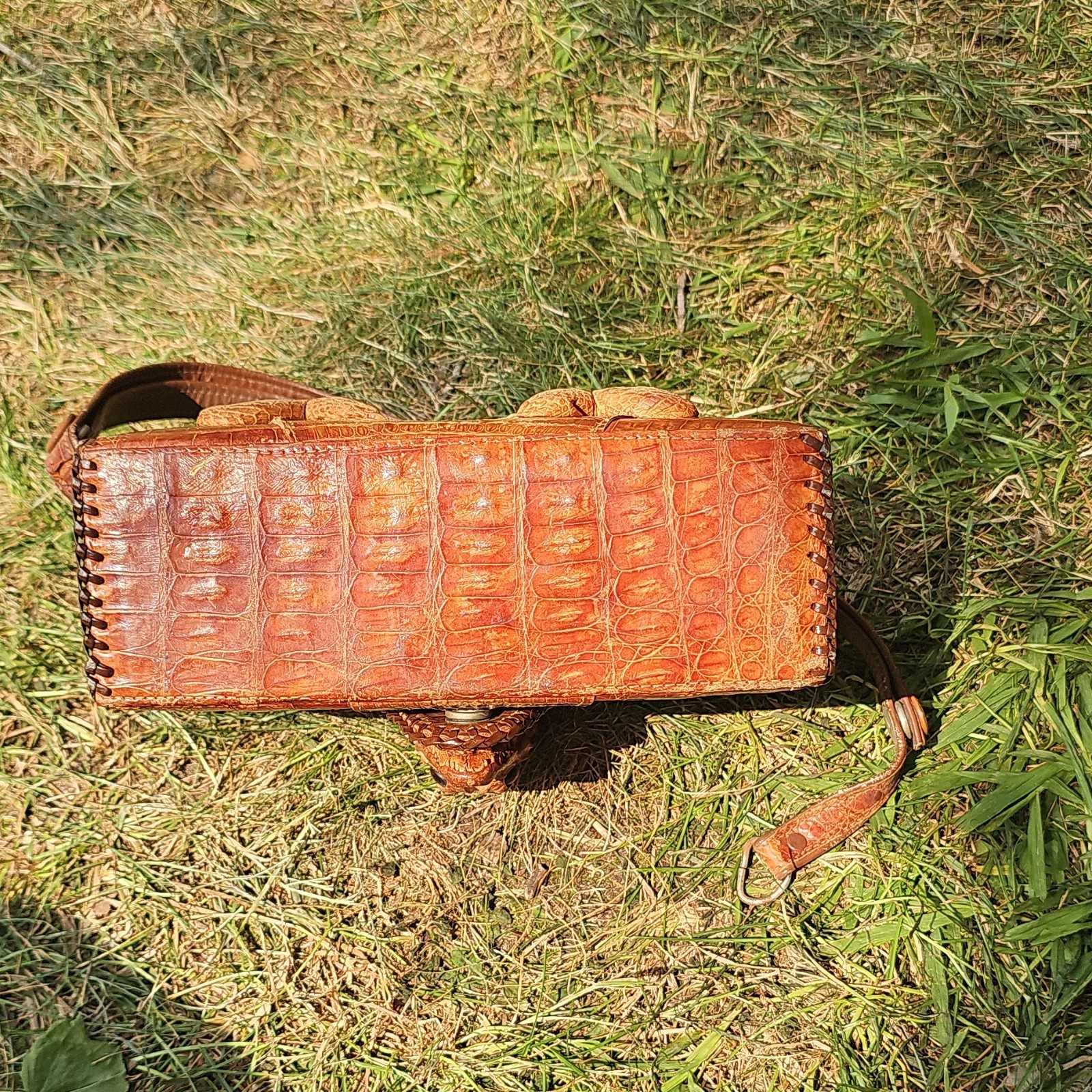 Vintage Genuine 1940s – 60s Alligator Bag Clutch Purse