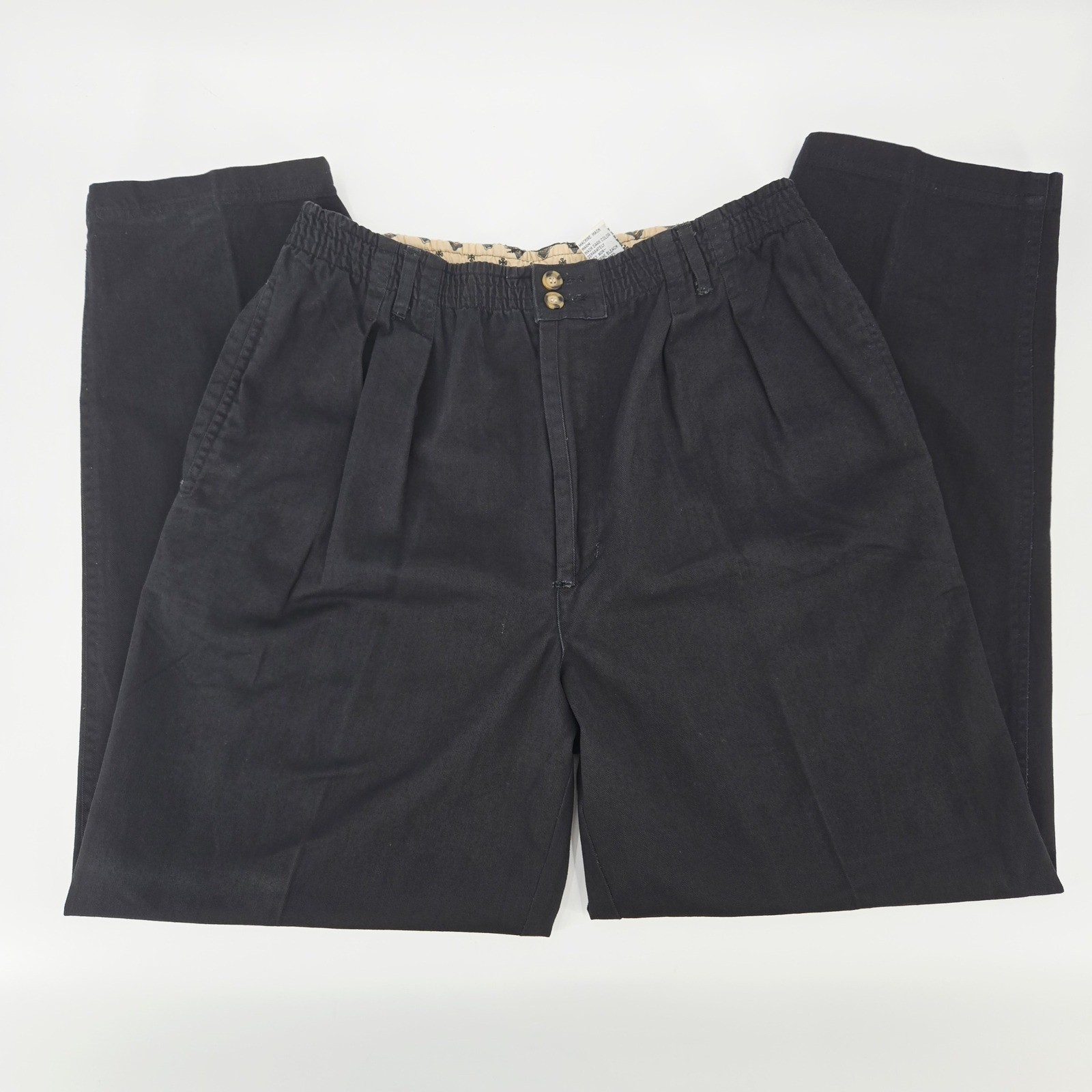 Jason Daniels Vintage Y2K Black Pleated Gorpcore Trousers Dad Core Large 36-38