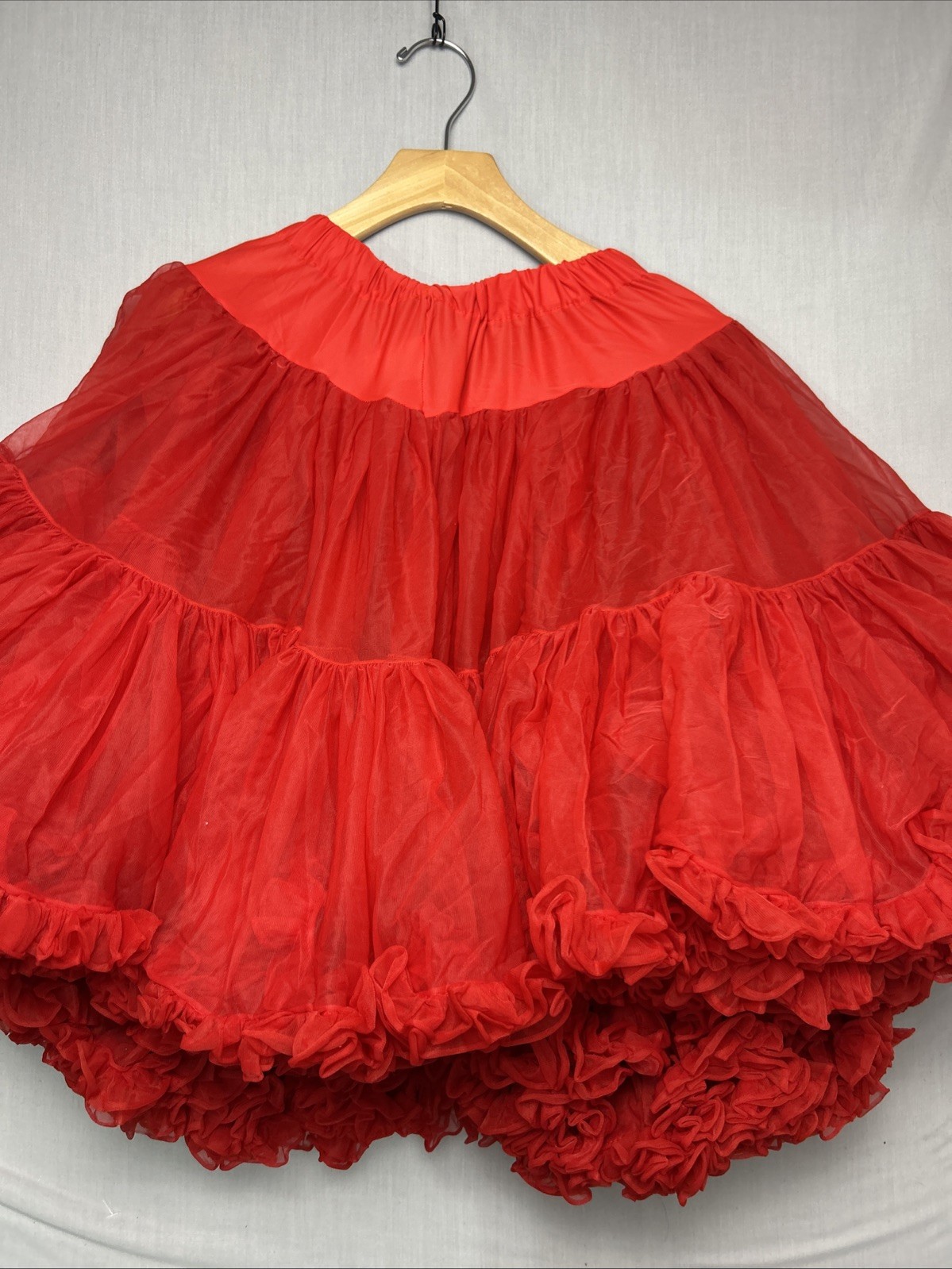 VTG Sam’s Petticoat Line Dancing Fluffy Skirt Womens Medium Red Made in USA
