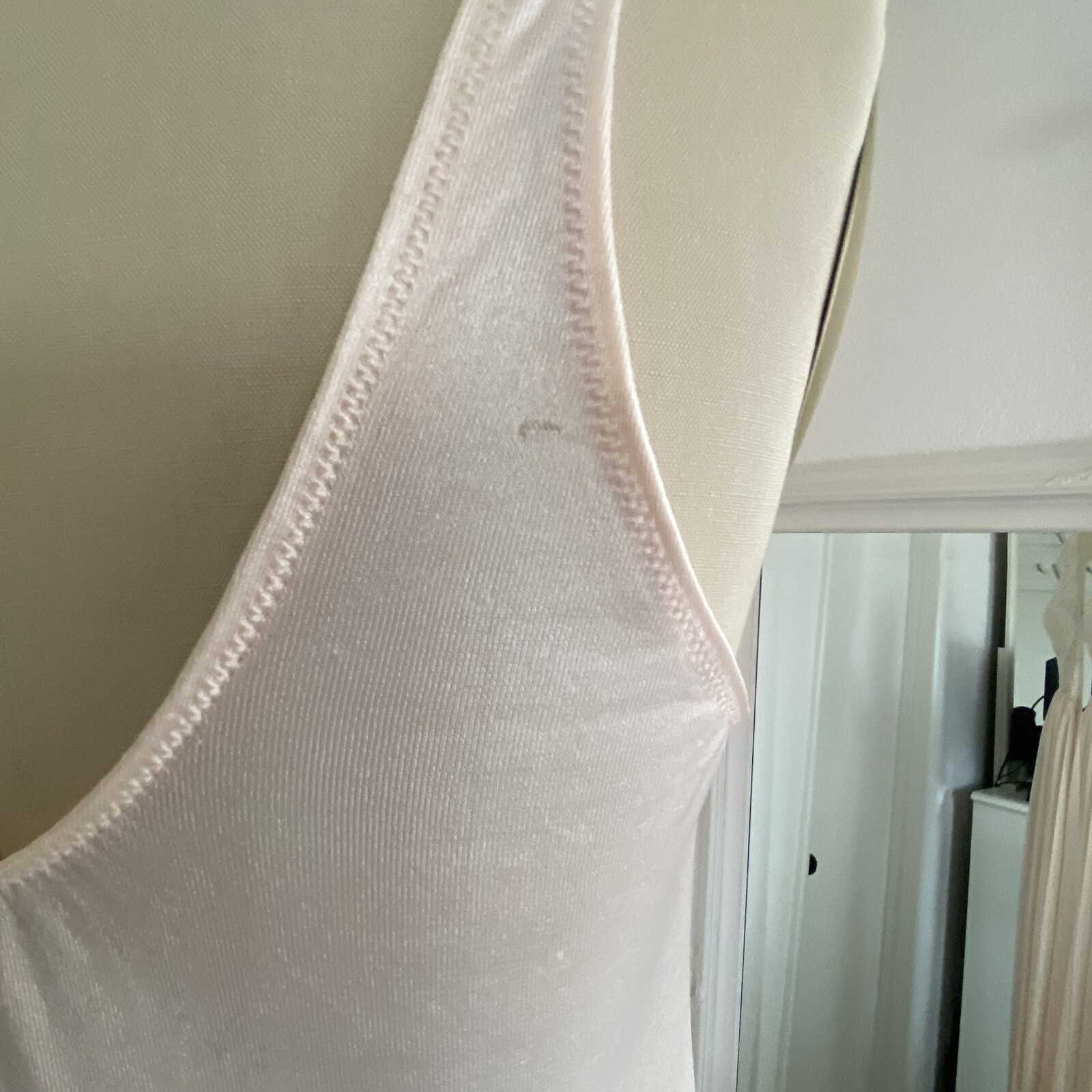 Vintage Stunning True Light Pink Lace Lingerie Sweep Nightgown 92150 L Large