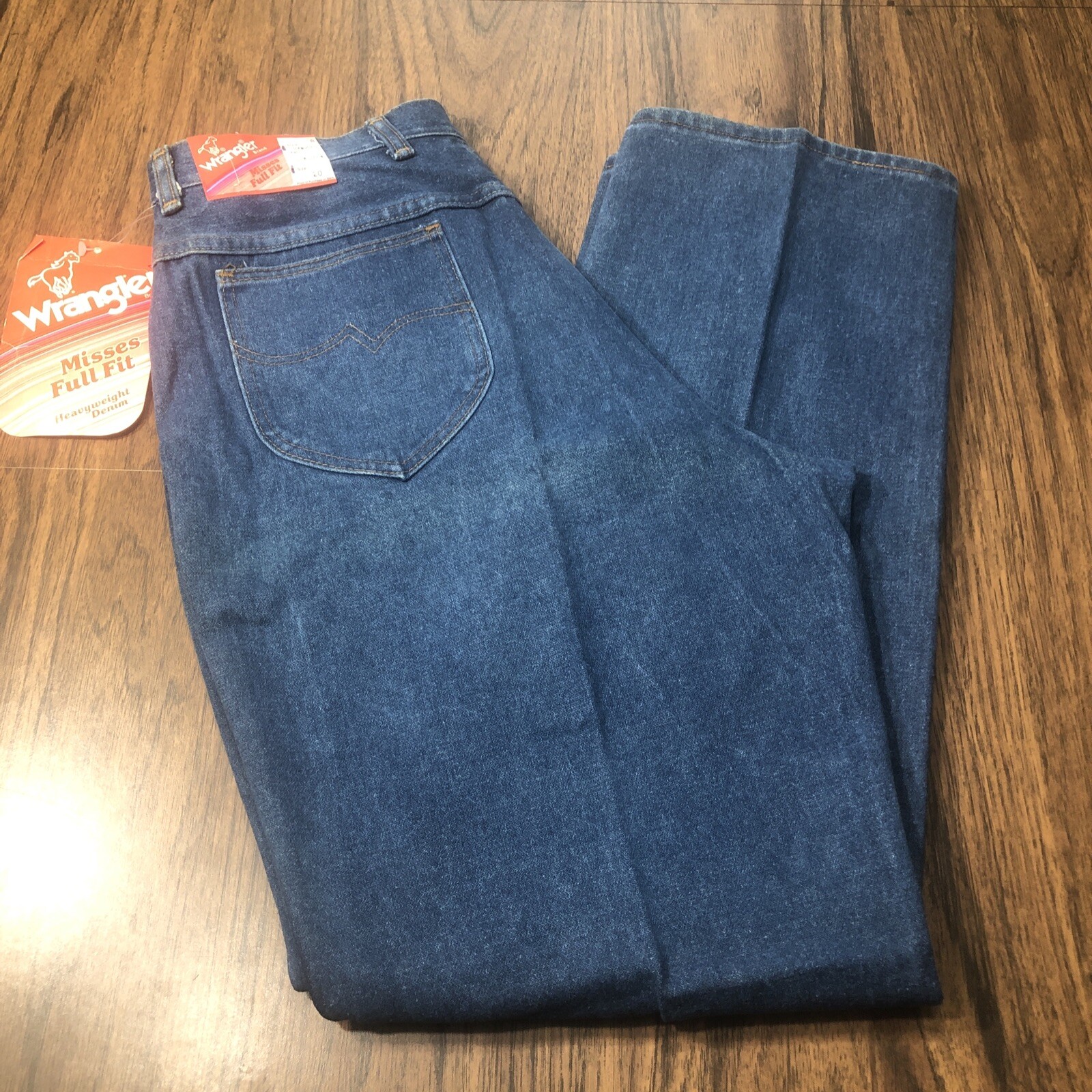 Vintage 1970s Wrangler Jeans Misses Full Fit 20 Average Denim USA 32×31.5 Faded