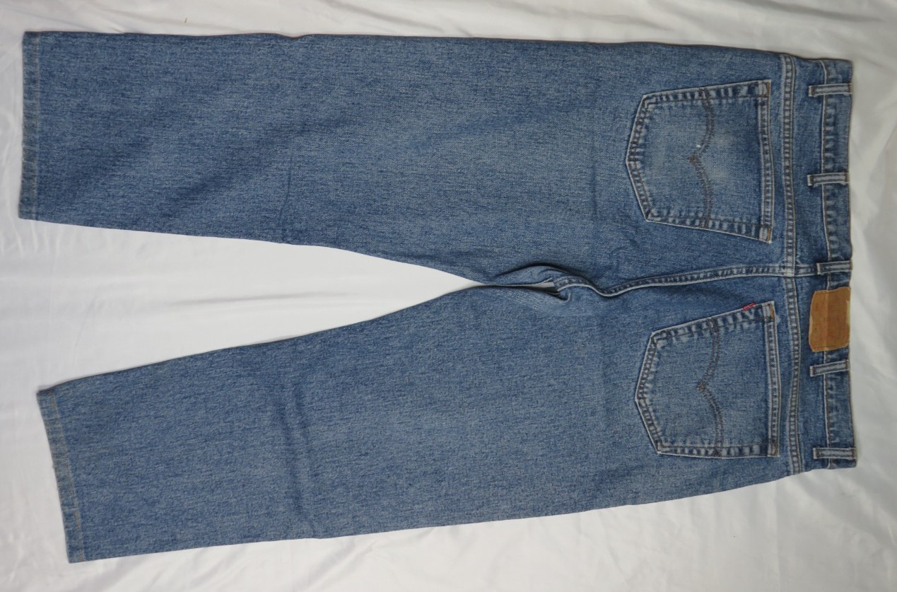LEVIS BLUE JEAN 505 42×30 (43×27) REGULAR STRAIGHT CLASSIC COTTON DENIM 1992 USA