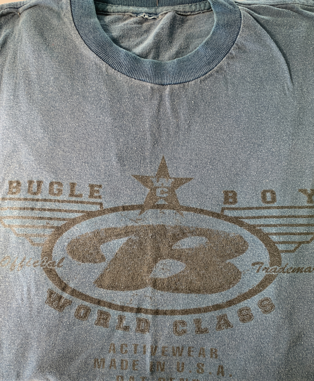 Vintage 80’s Official Logo B Trademark World Class Bugle Boy S/S T-Shirt Sz M